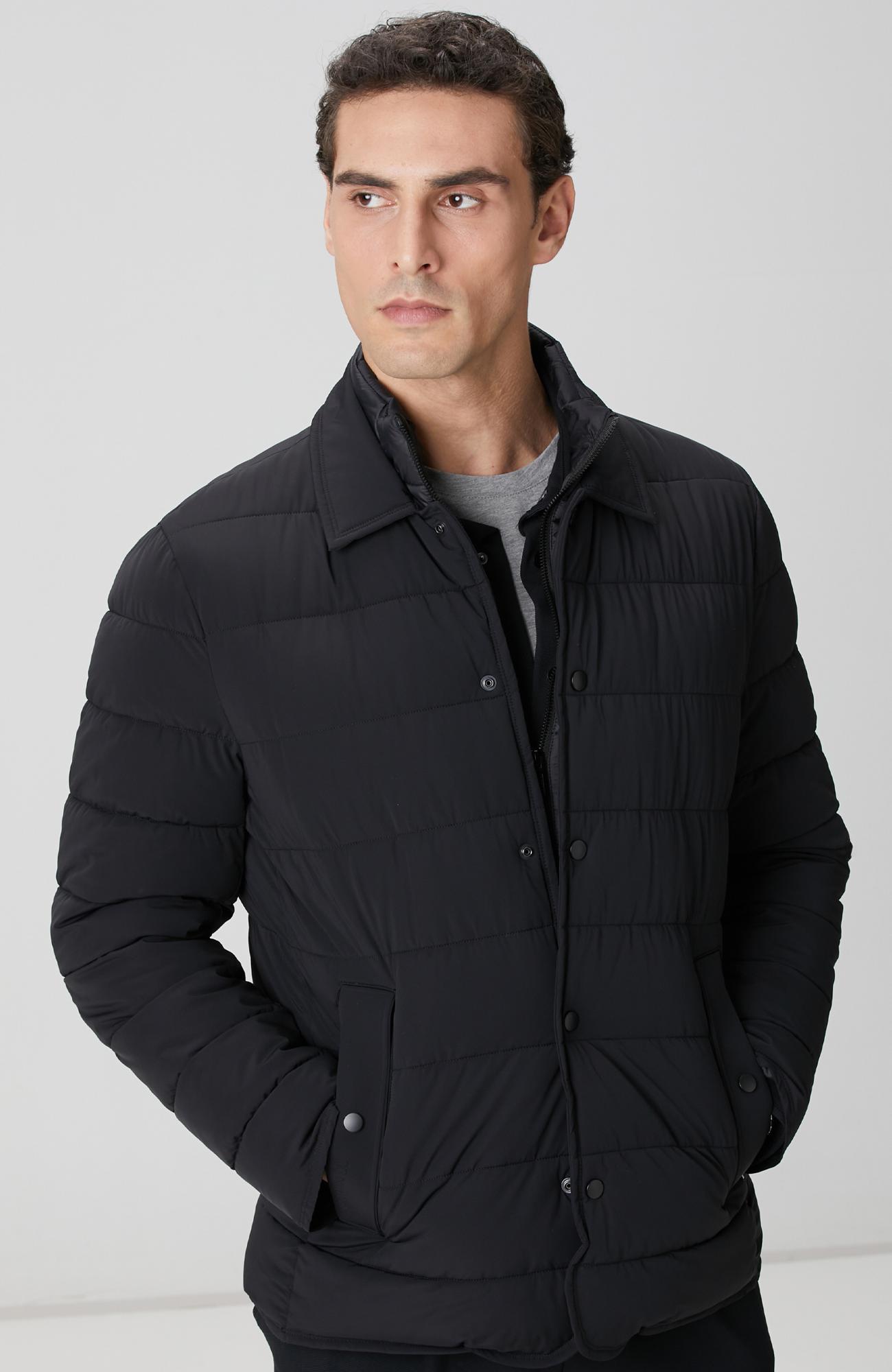 Network Erkek Siyah Puffer Coat Ceket
