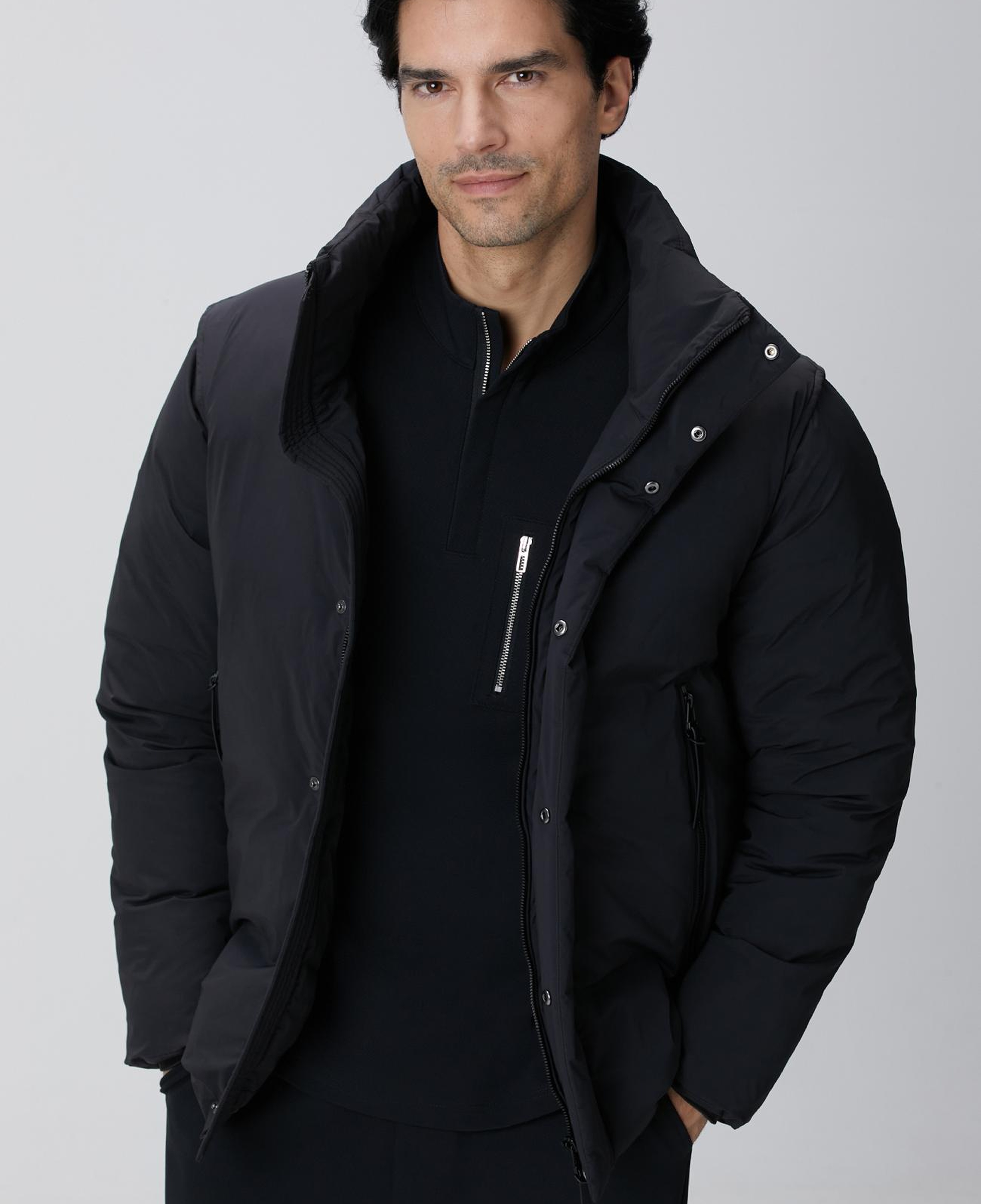 Network Erkek Siyah Yelek Olabilen Puffer Mont