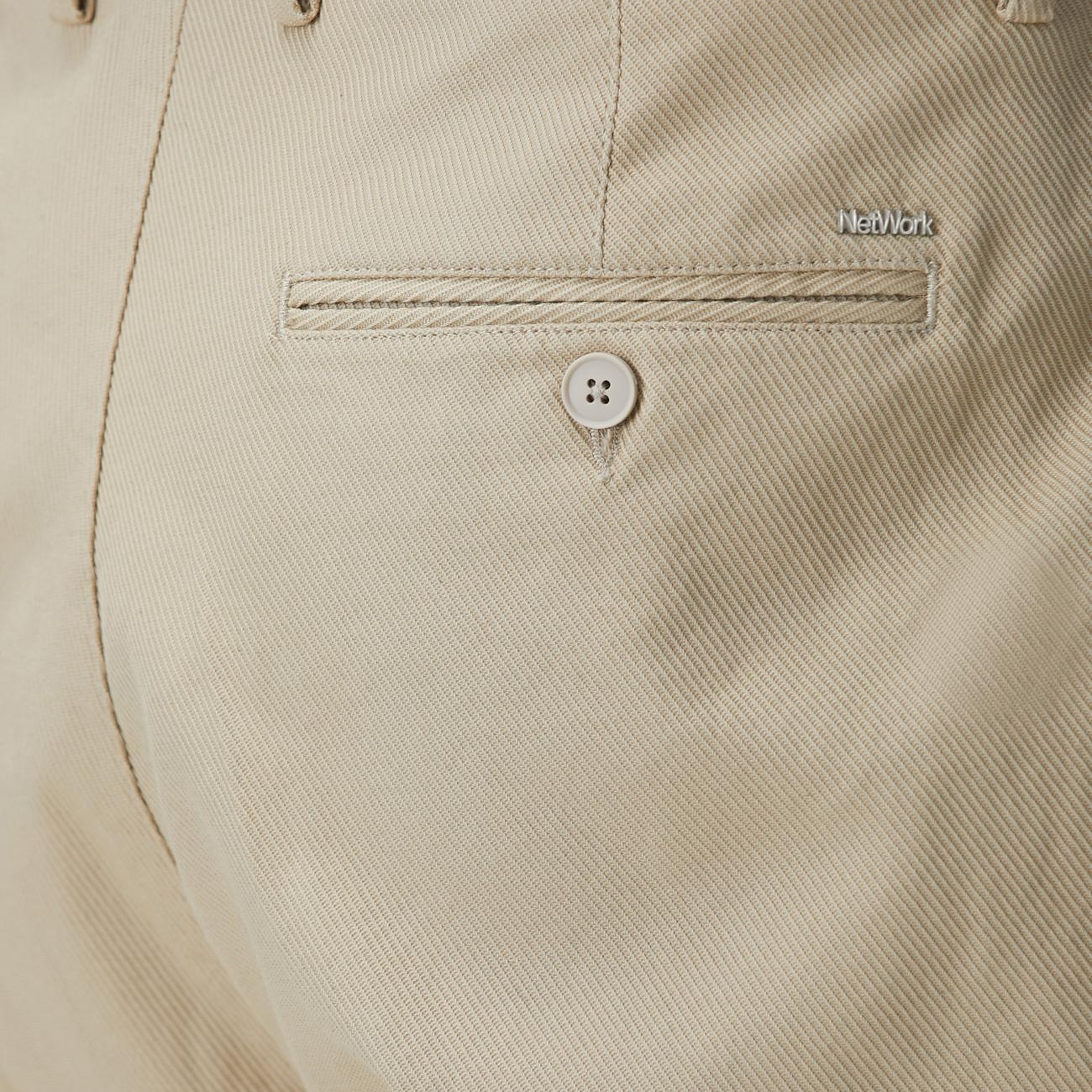 Network Erkek Bej Casual Chino Pantolon