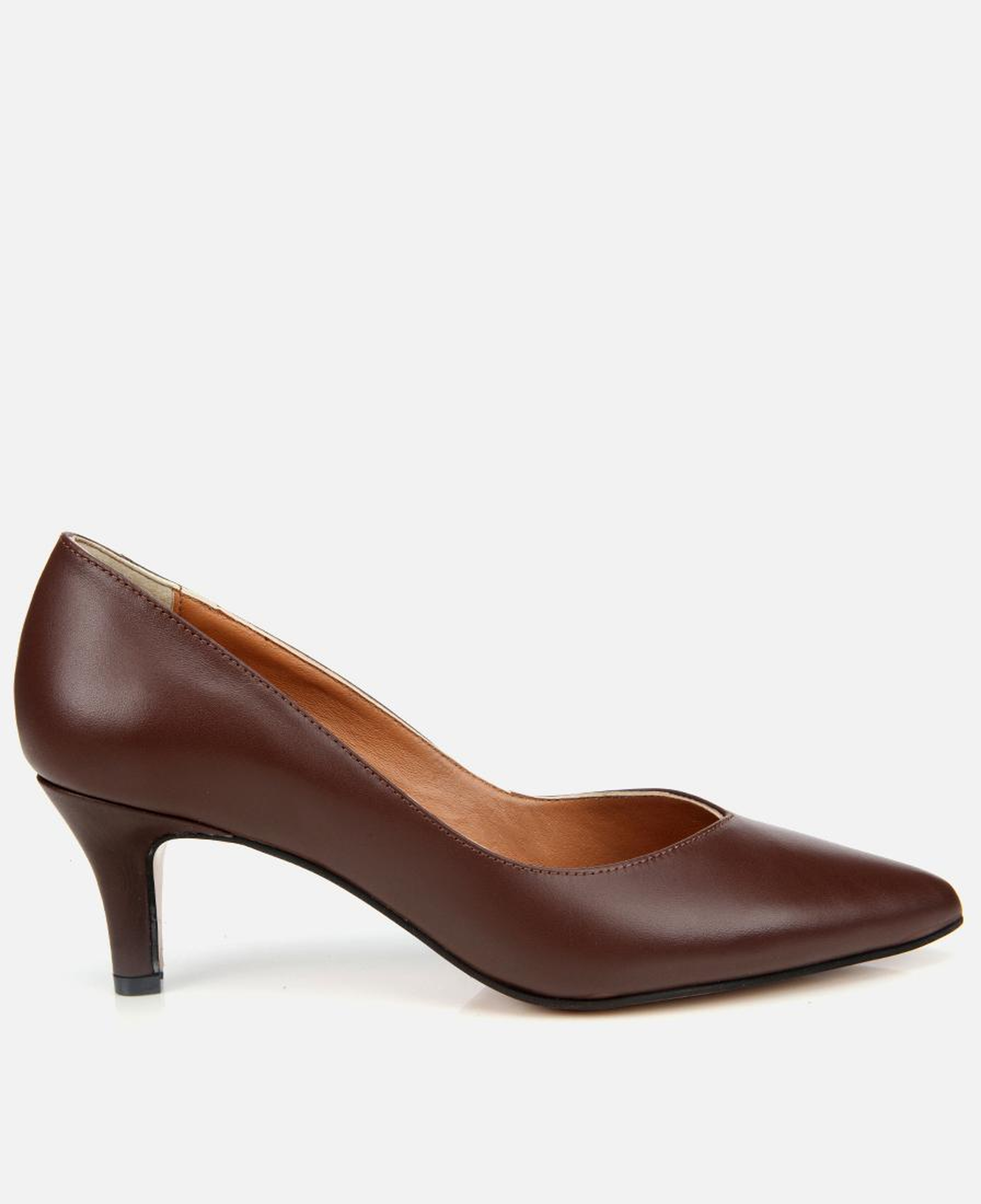 Kadın Deri Kahverengi İnce Topuklu Stiletto