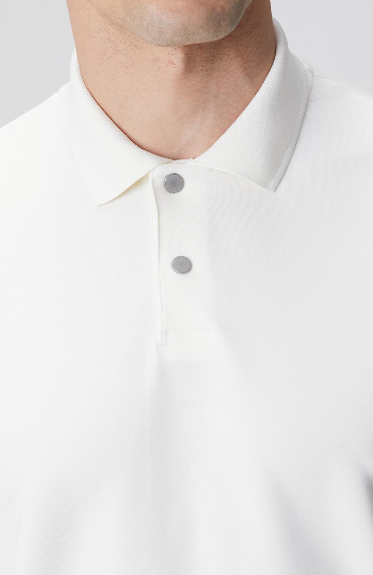 Network Erkek Kırık Beyaz Polo Yaka Çıtçıtlı Sweatshirt