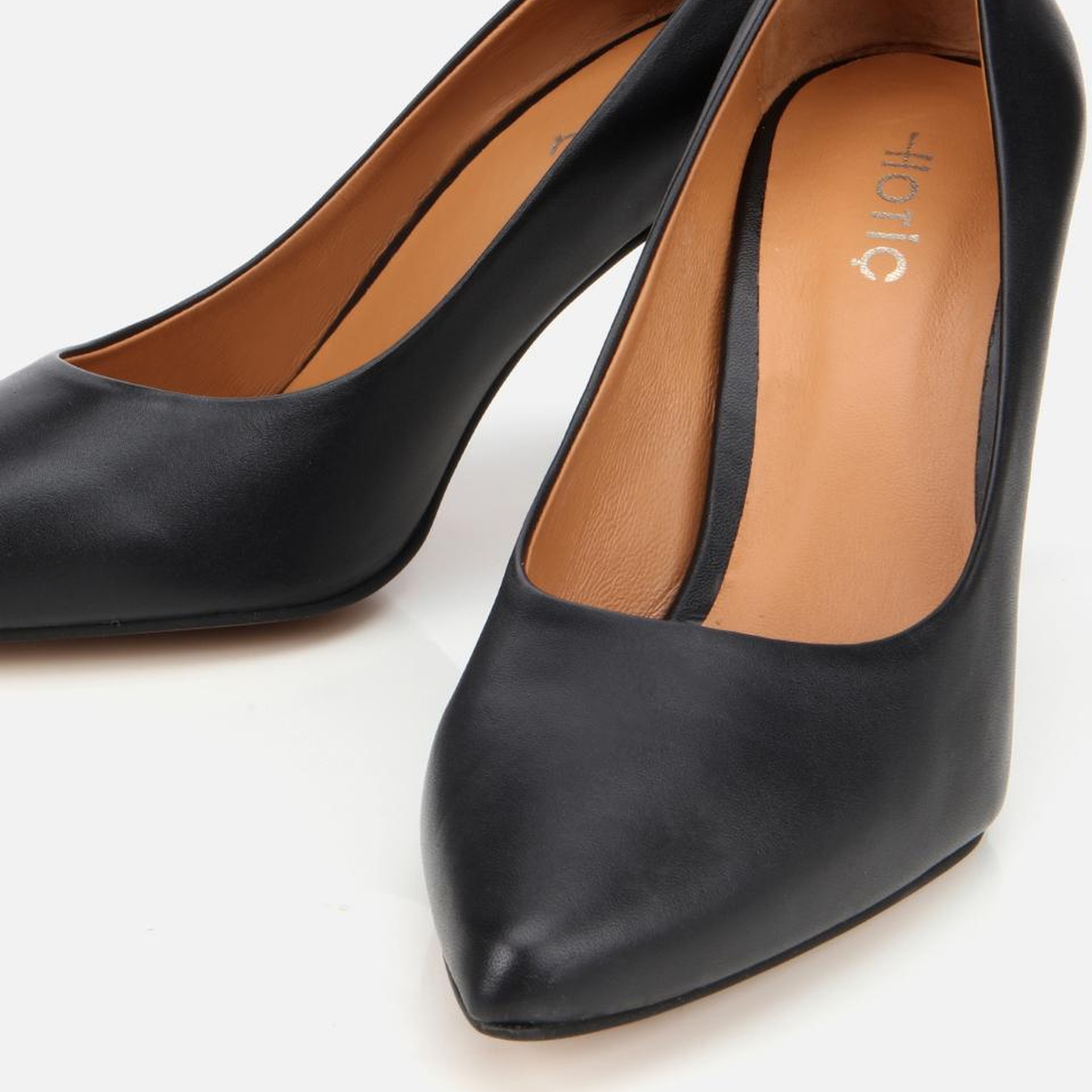 Kadın Deri Siyah Yüksek Topuklu Stiletto