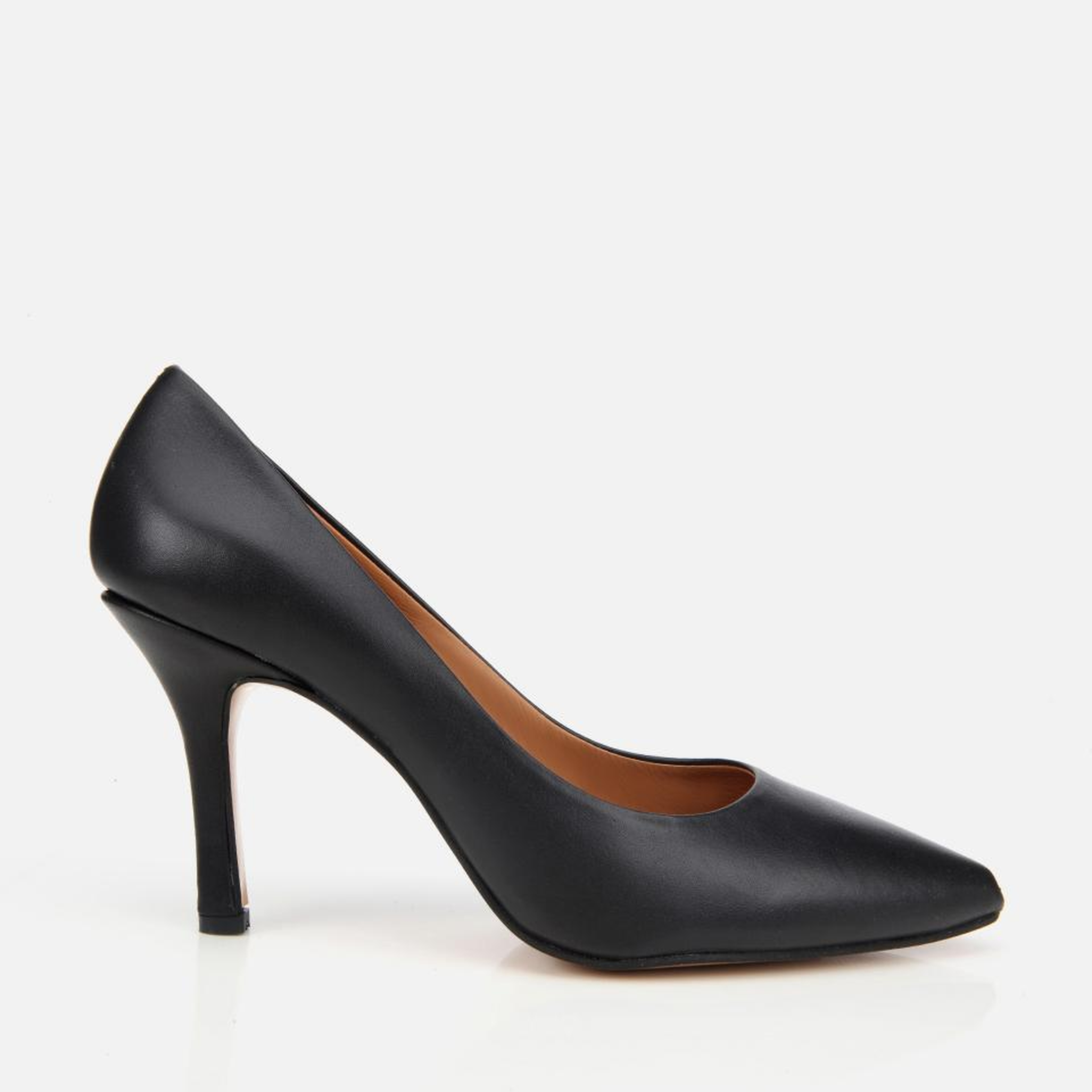 Kadın Deri Siyah Yüksek Topuklu Stiletto