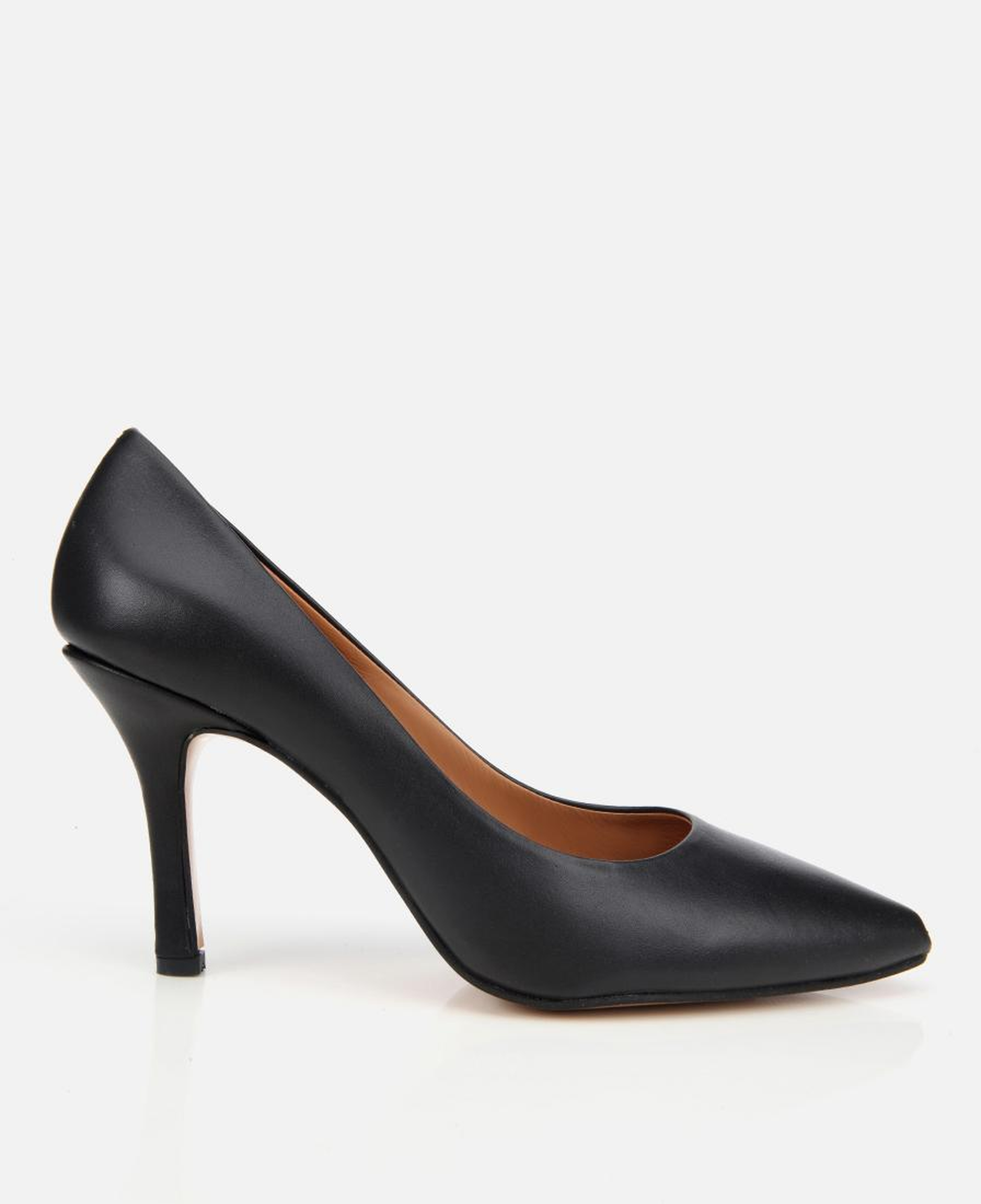 Kadın Deri Siyah Yüksek Topuklu Stiletto