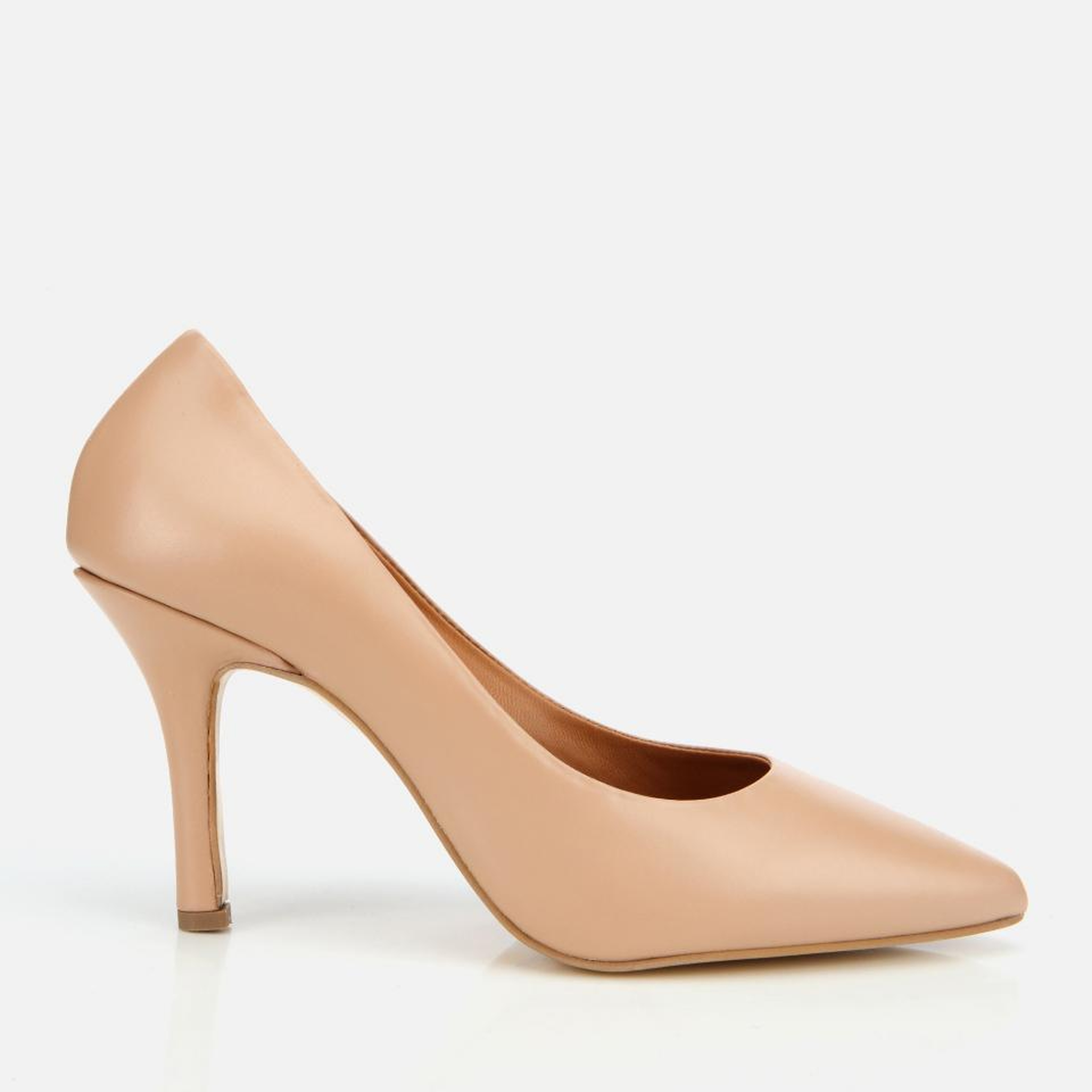 Kadın Deri Bej Yüksek Topuklu Stiletto