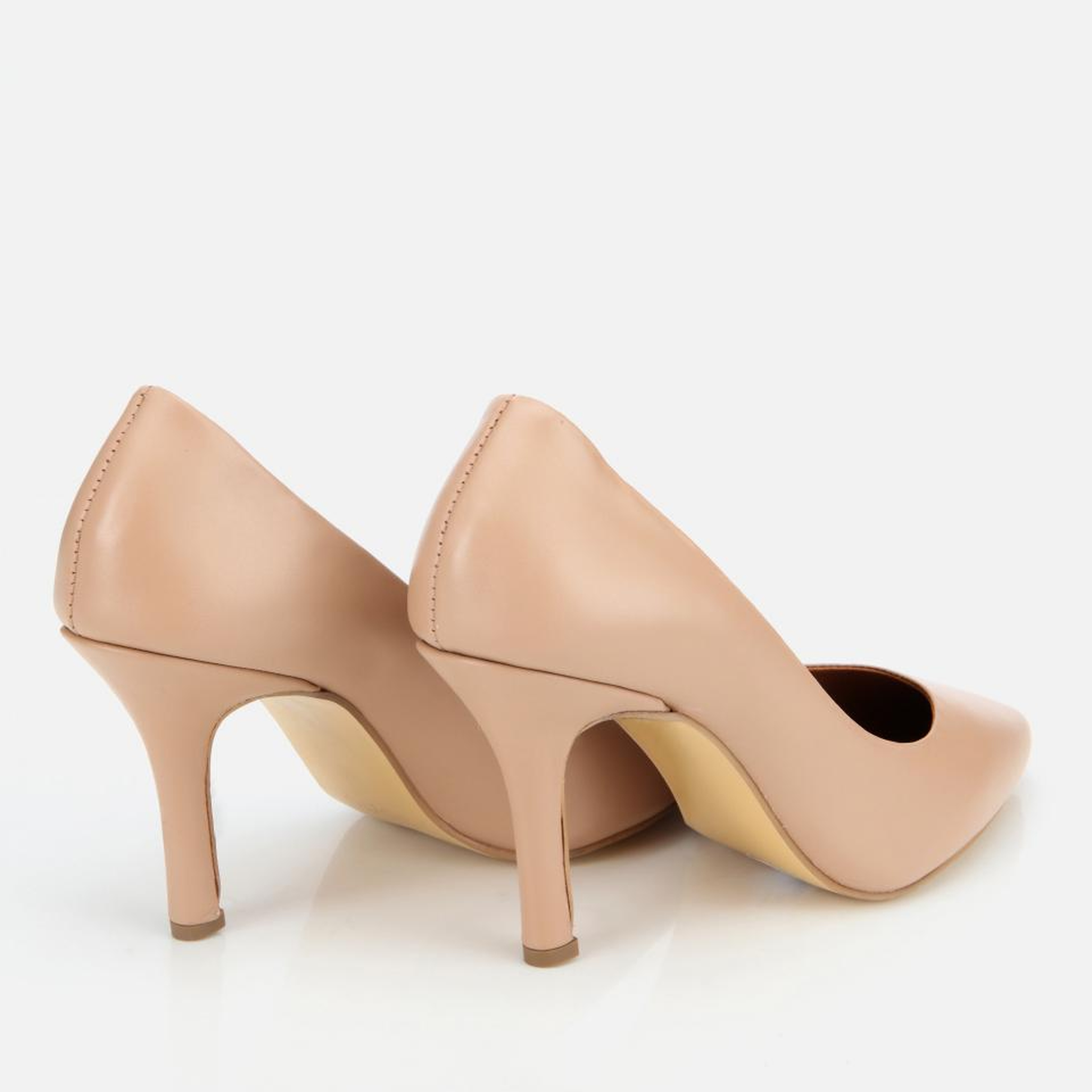 Kadın Deri Bej Yüksek Topuklu Stiletto