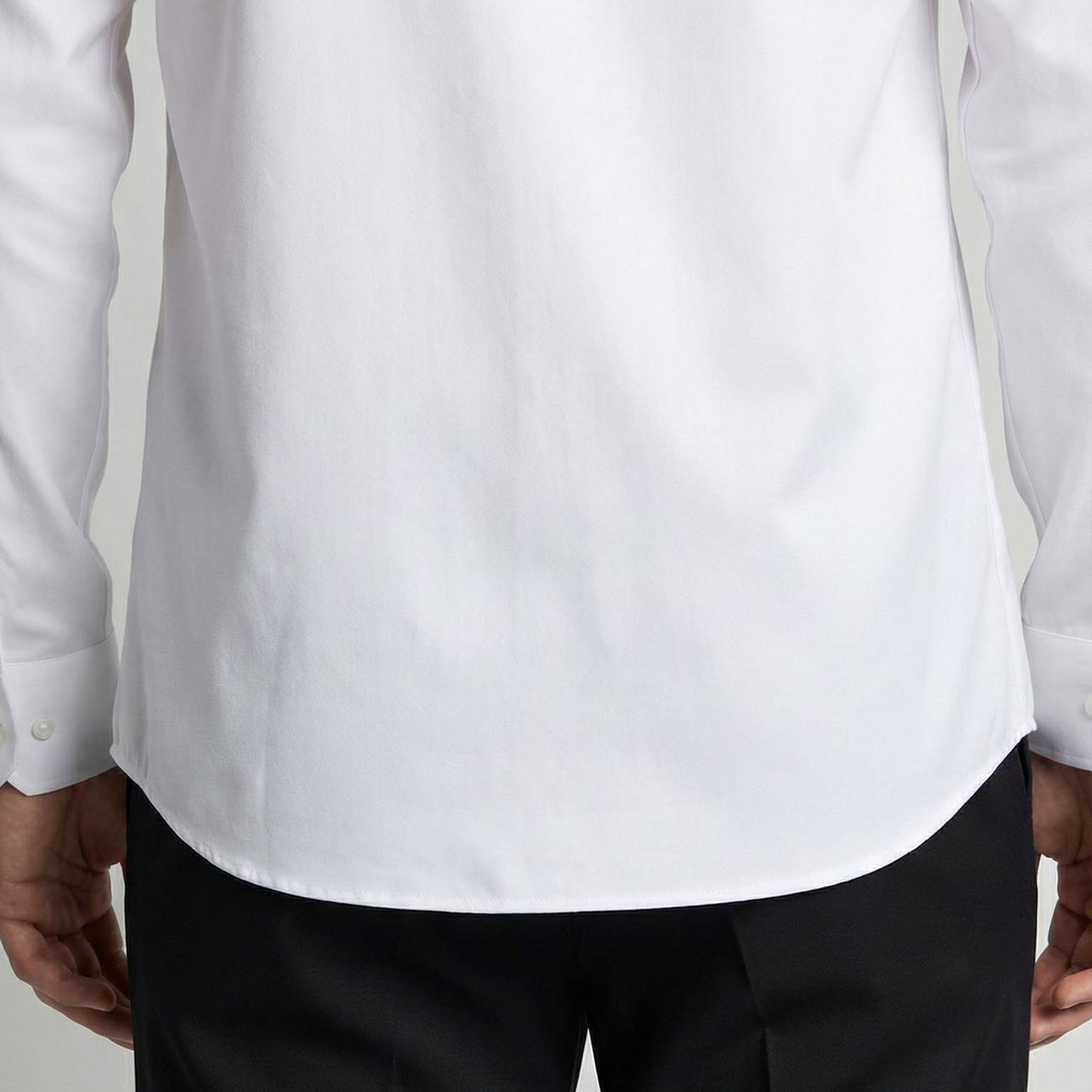 Network Erkek Non-Iron Beyaz Gömlek