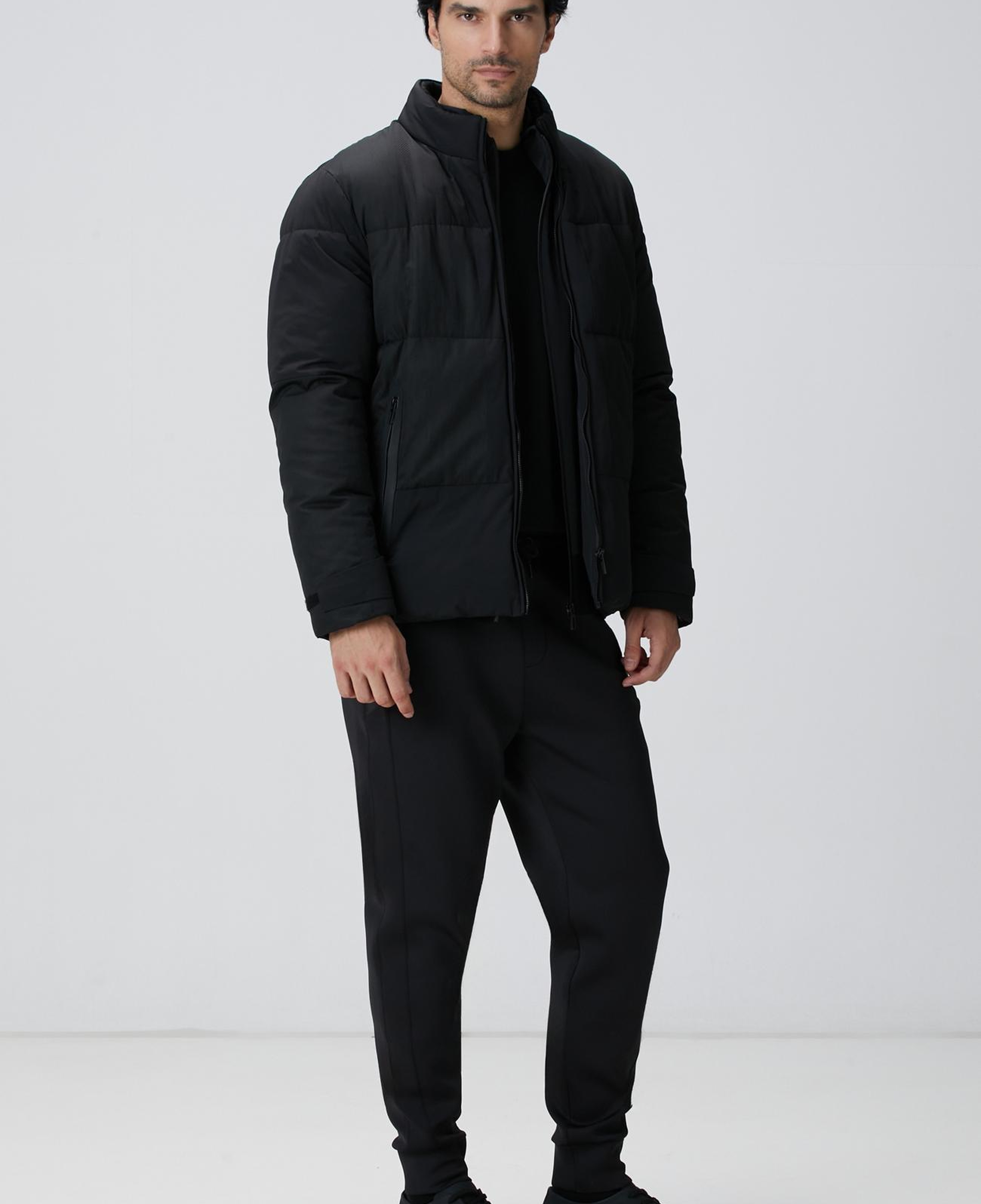 Network Erkek N-Tech Siyah Dik Yaka Puffer Mont