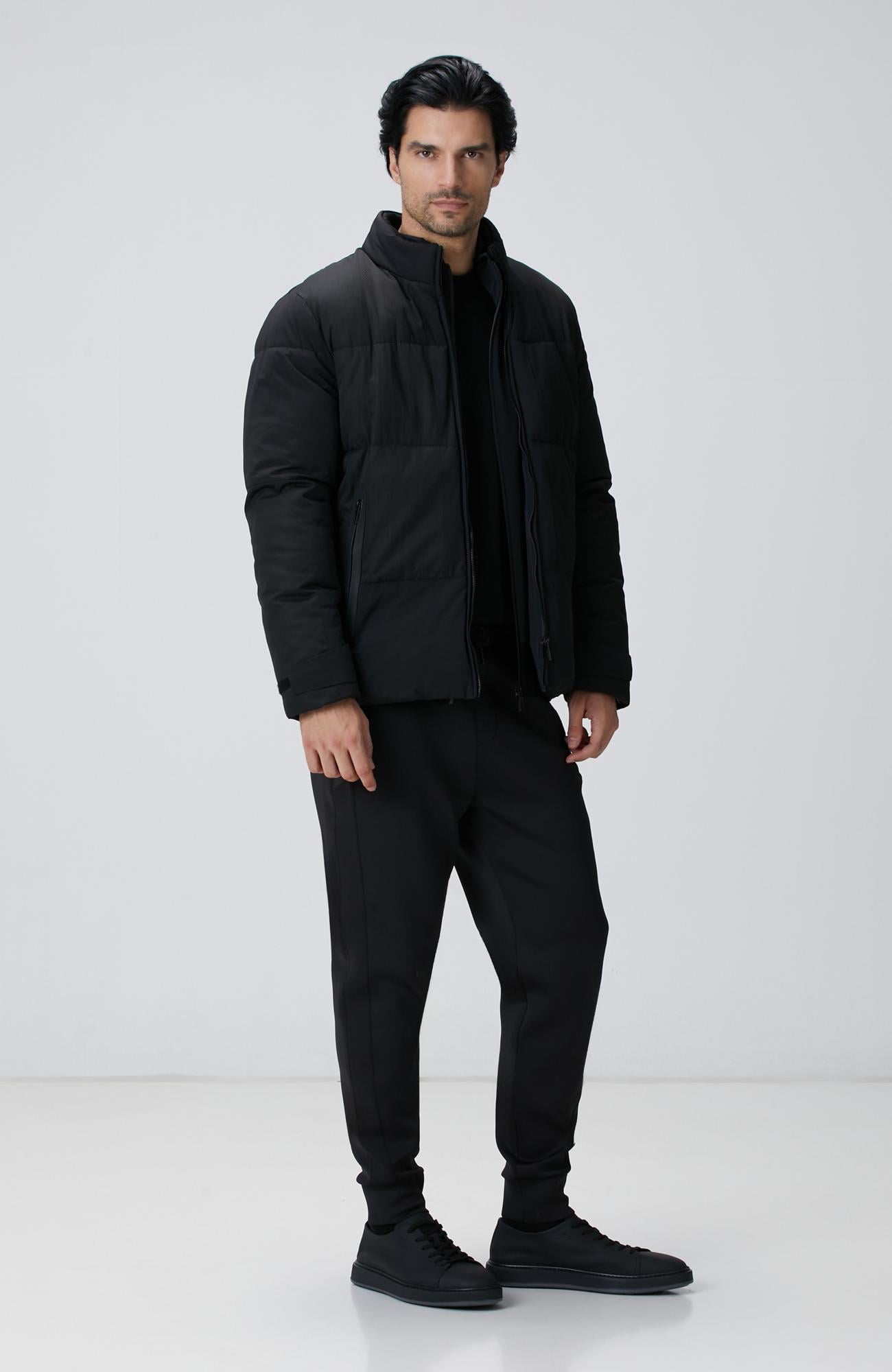 Network Erkek N-Tech Siyah Dik Yaka Puffer Mont