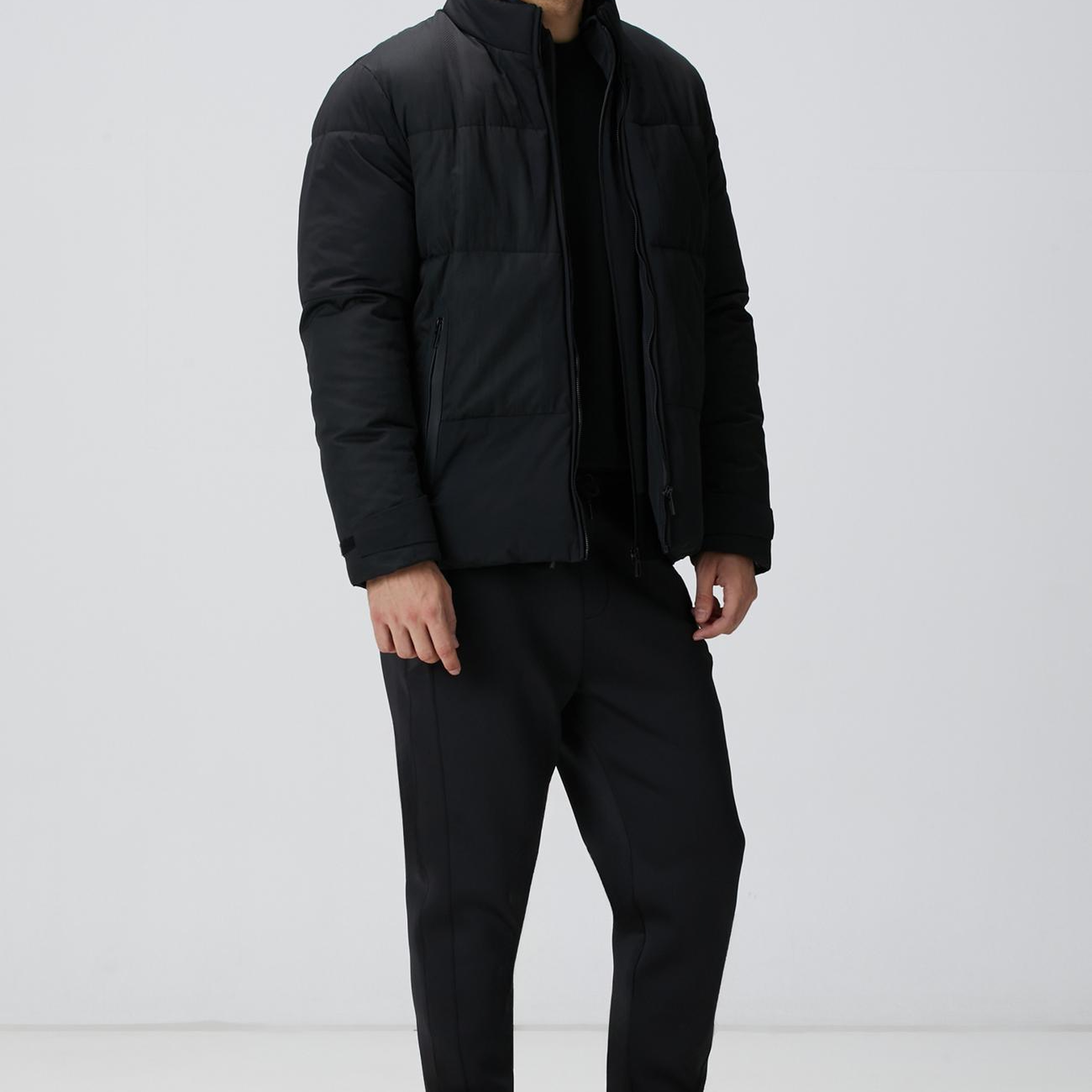 Network Erkek N-Tech Siyah Dik Yaka Puffer Mont
