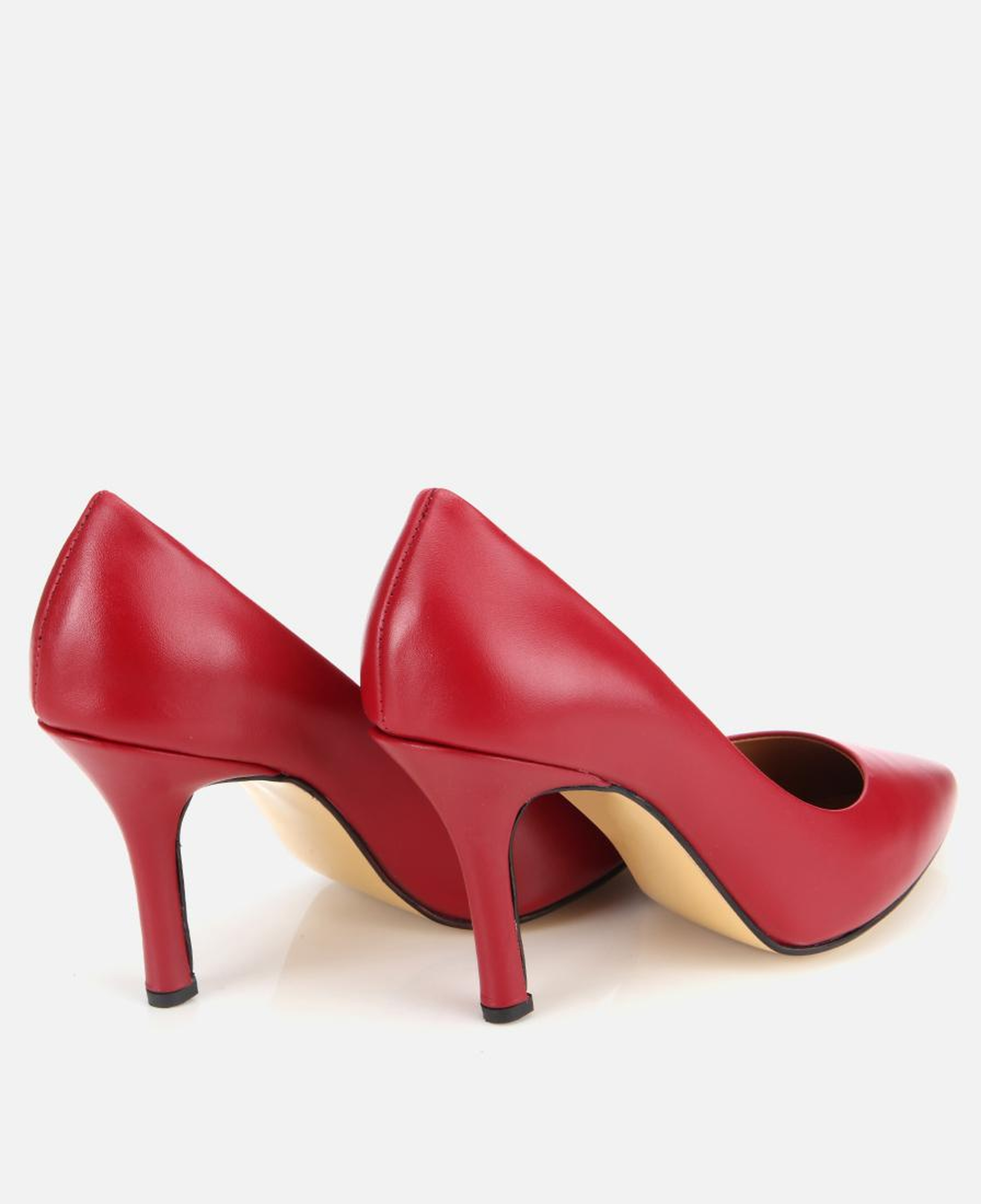 Kadın Deri Kırmızı Yüksek Topuklu Stiletto
