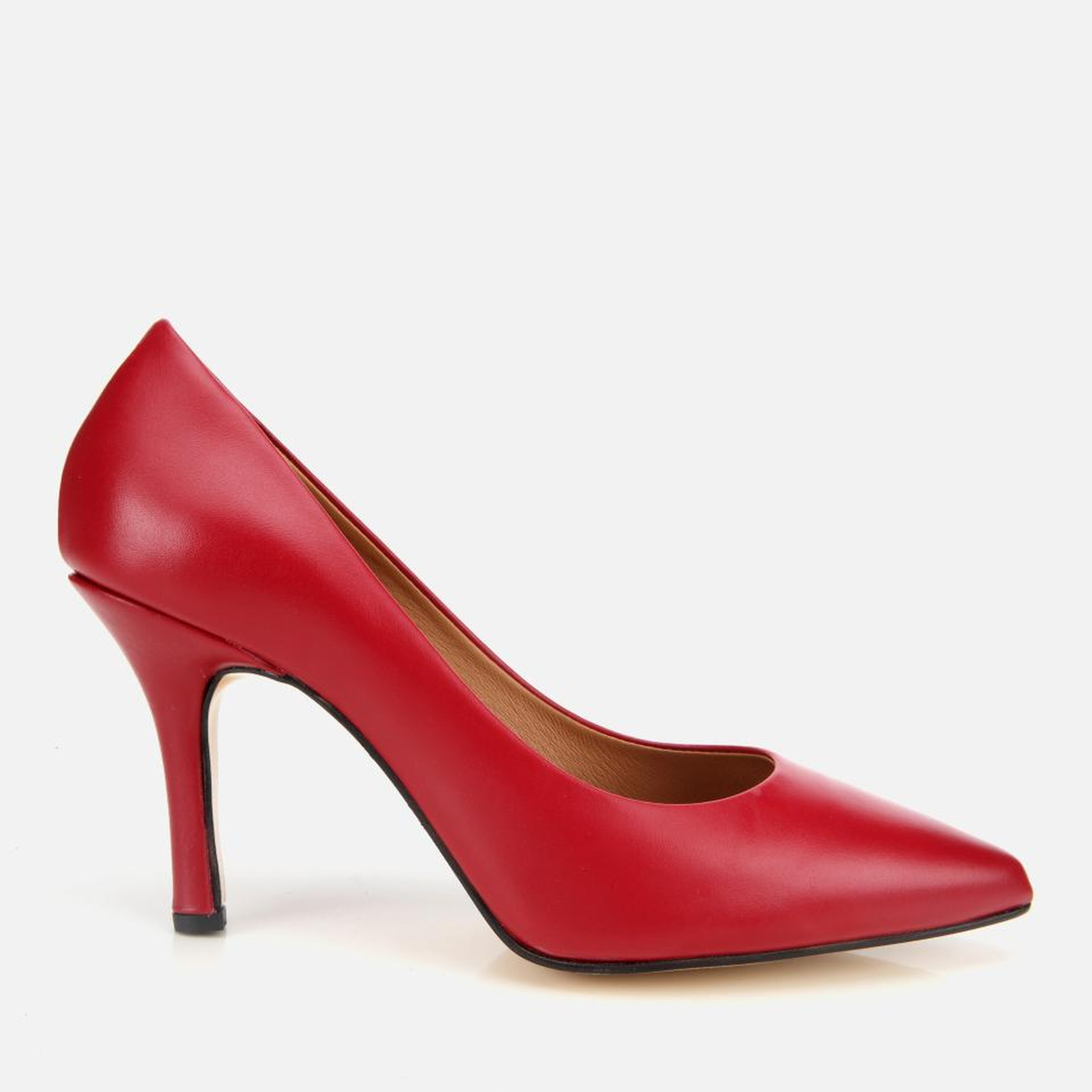 Kadın Deri Kırmızı Yüksek Topuklu Stiletto