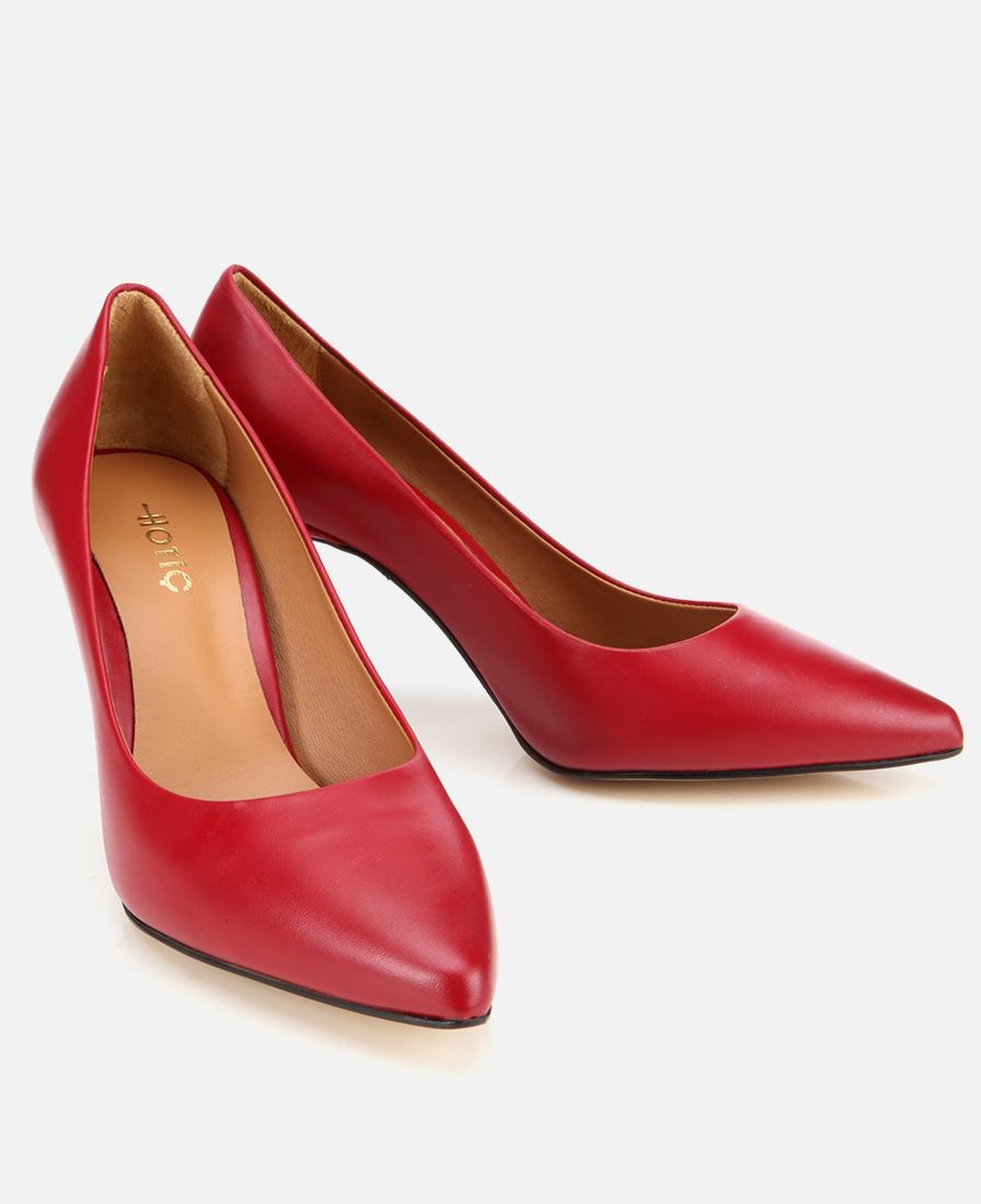Kadın Deri Kırmızı Yüksek Topuklu Stiletto