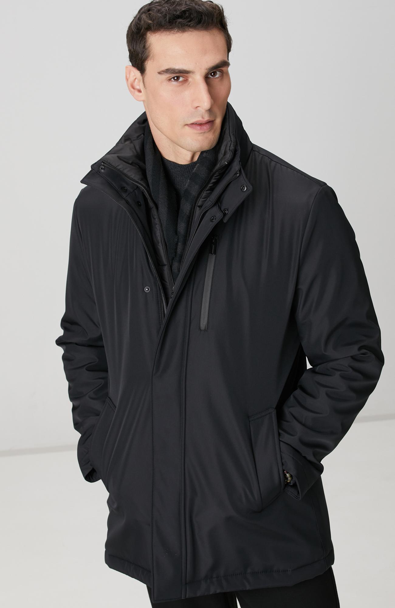 Network Erkek Siyah Dik Yaka Casual Kaban