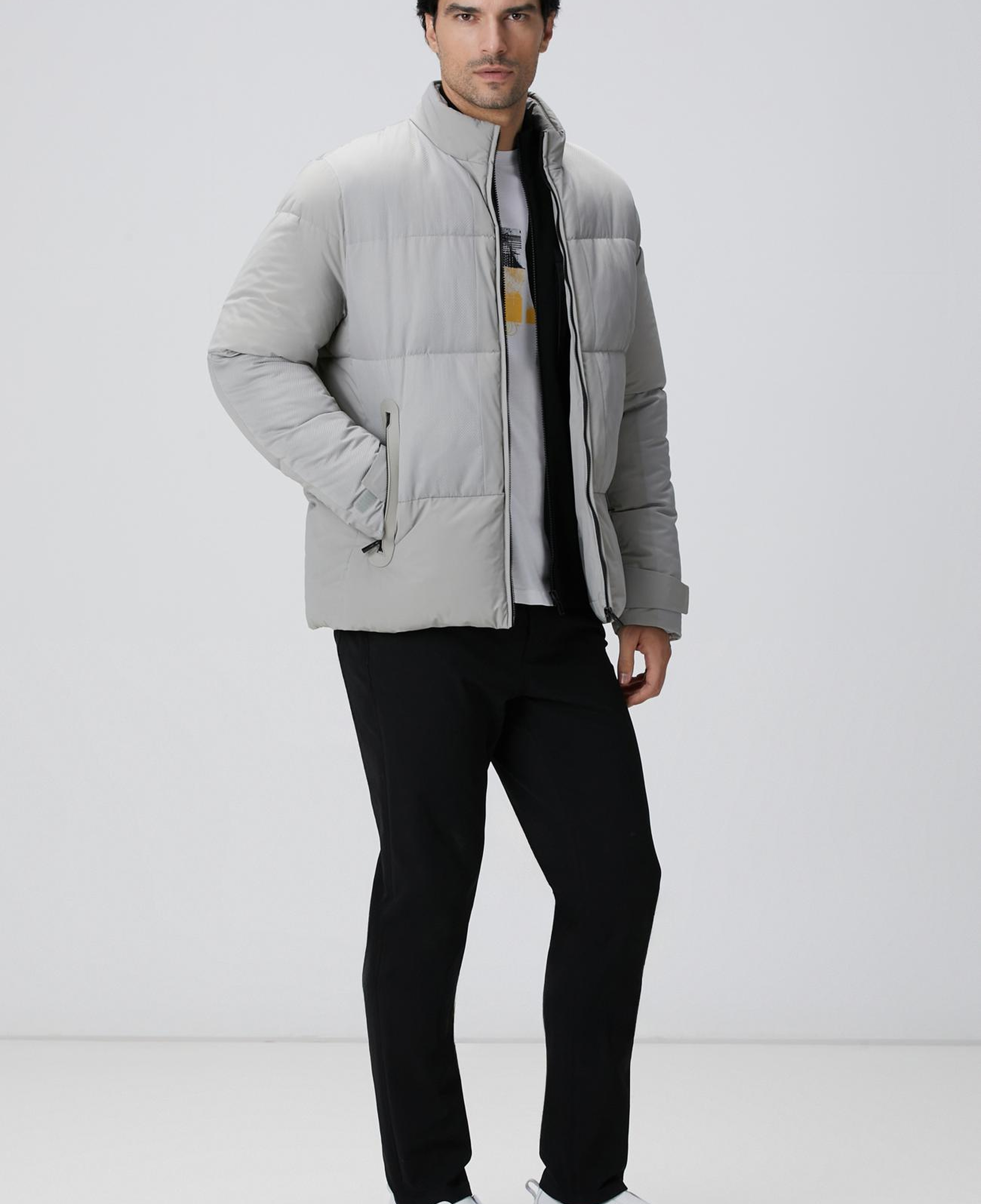 Network Erkek N-Tech Taş Dik Yaka Puffer Mont