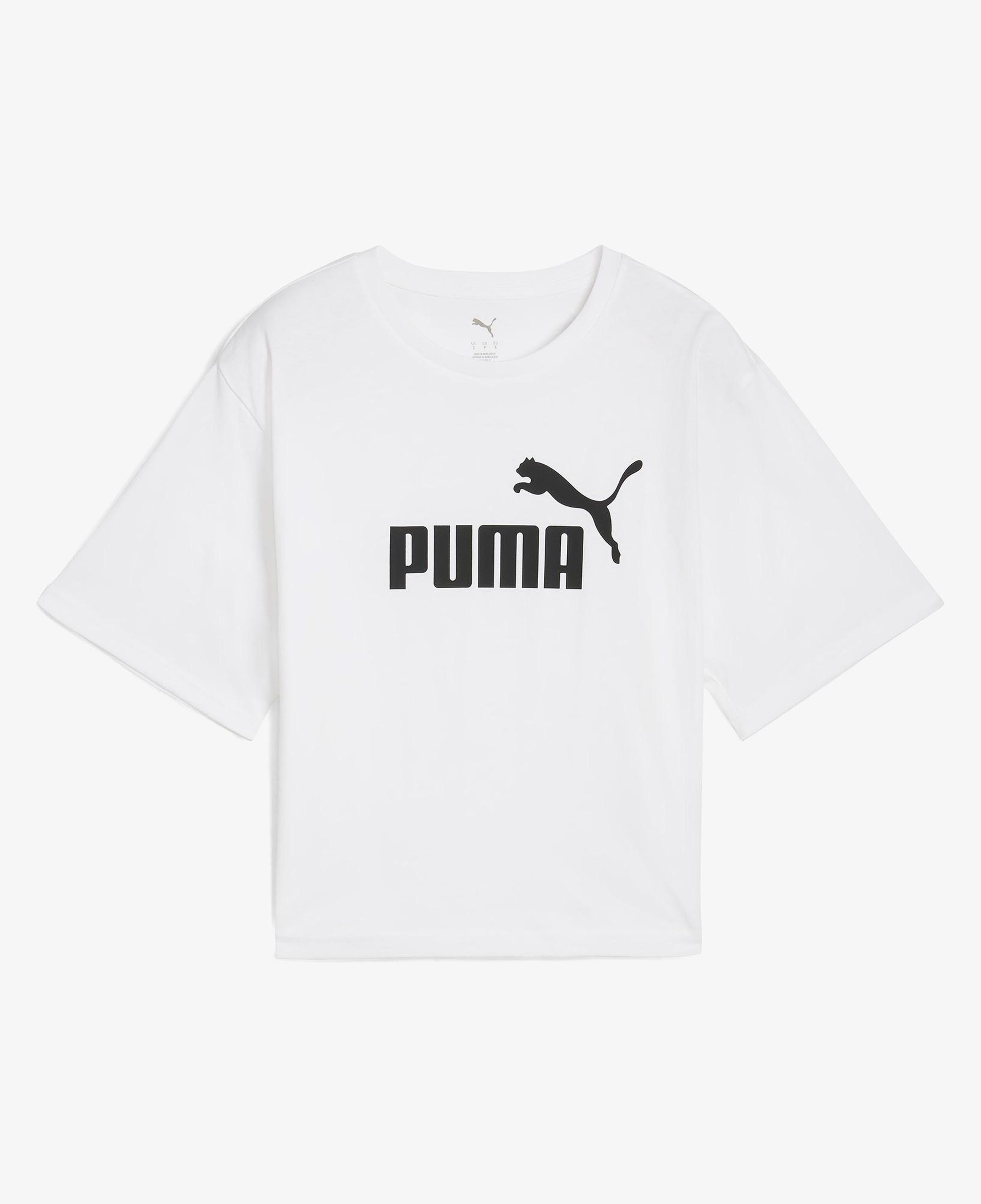 Puma Essential No. 1 Logo Kadın Beyaz Crop Top