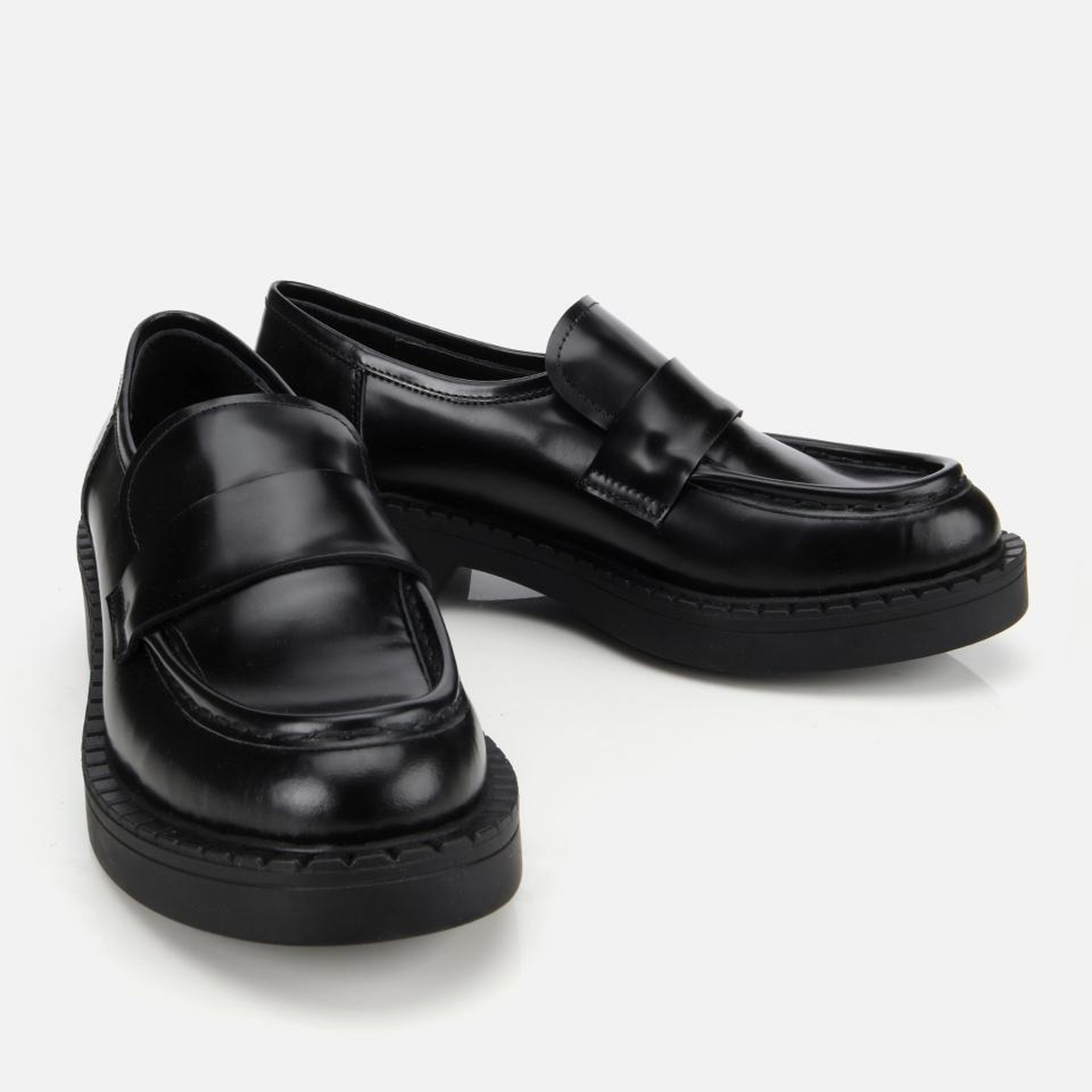 Kadın Açma Deri Siyah Günlük Loafer