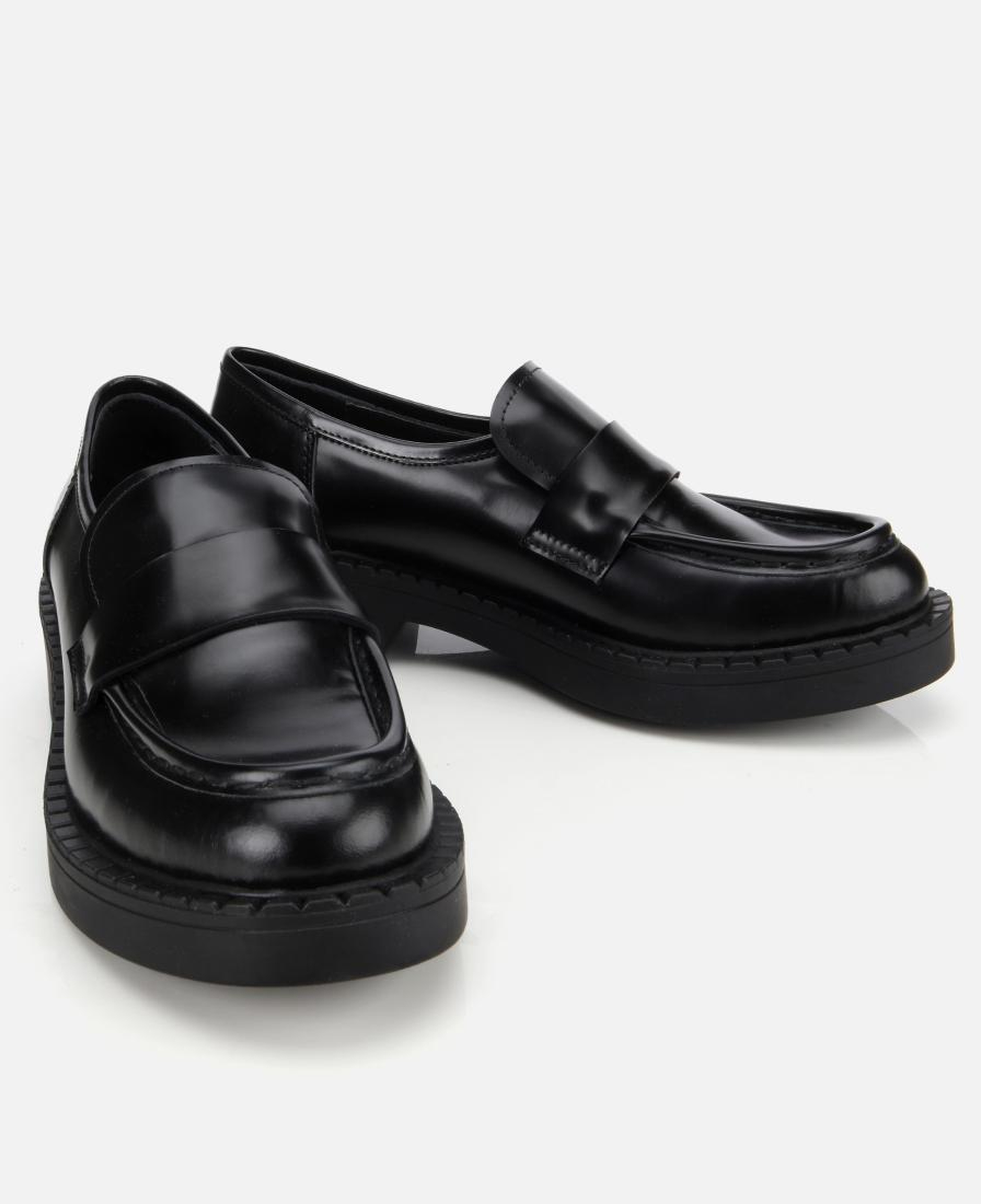 Kadın Açma Deri Siyah Günlük Loafer