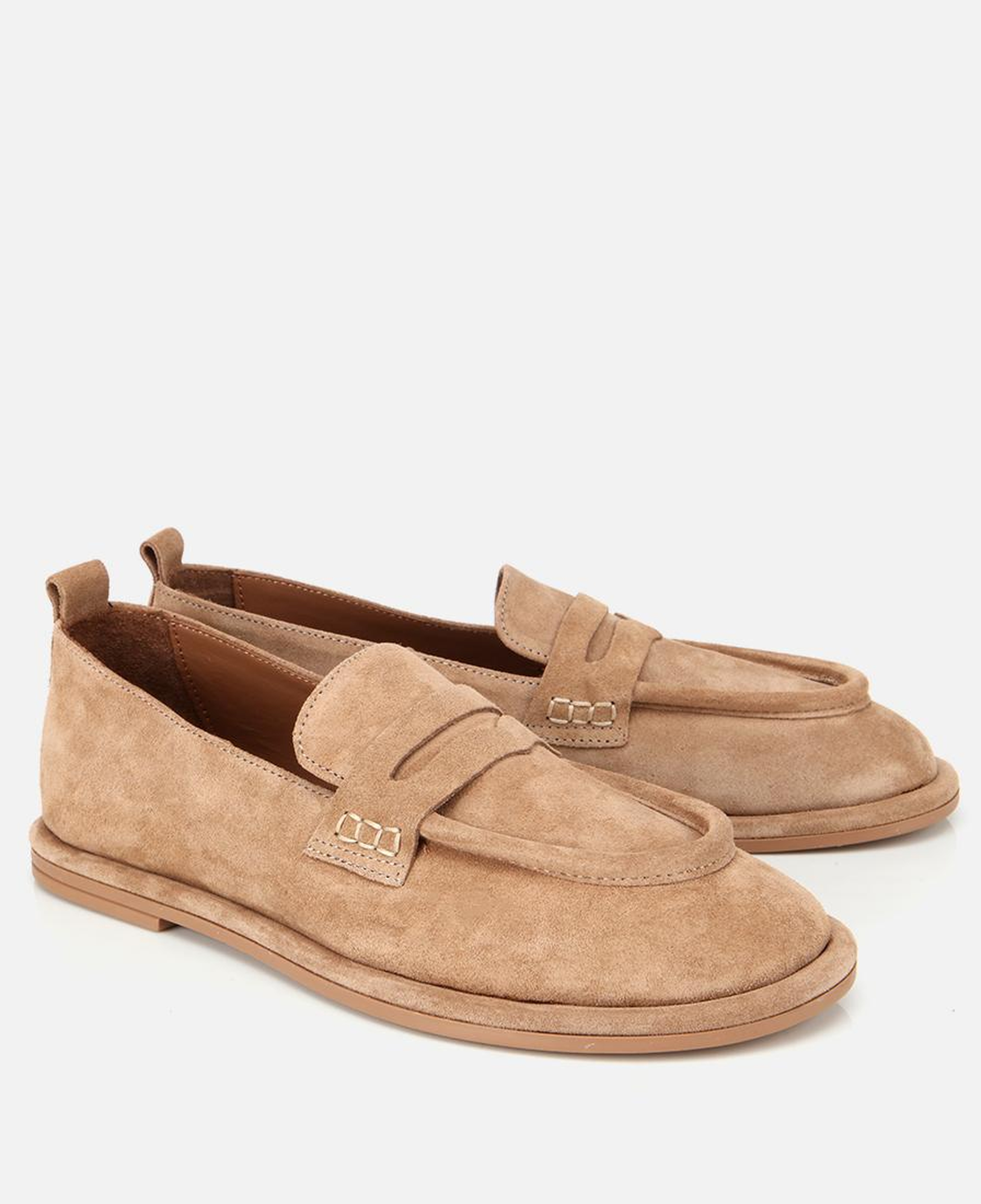 Kadın Deri Bej Yumuşak Dokulu Günlük Loafer