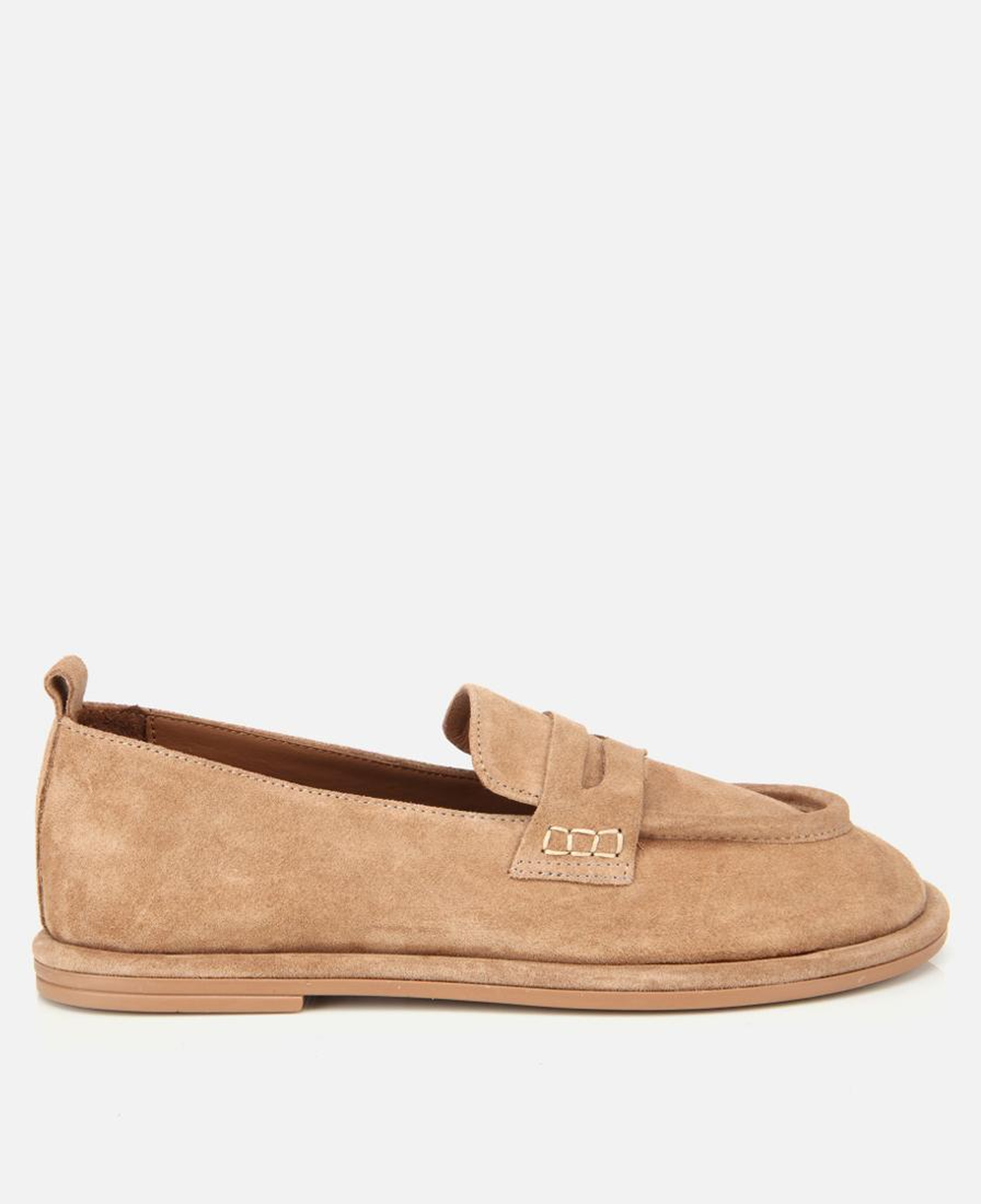 Kadın Deri Bej Yumuşak Dokulu Günlük Loafer