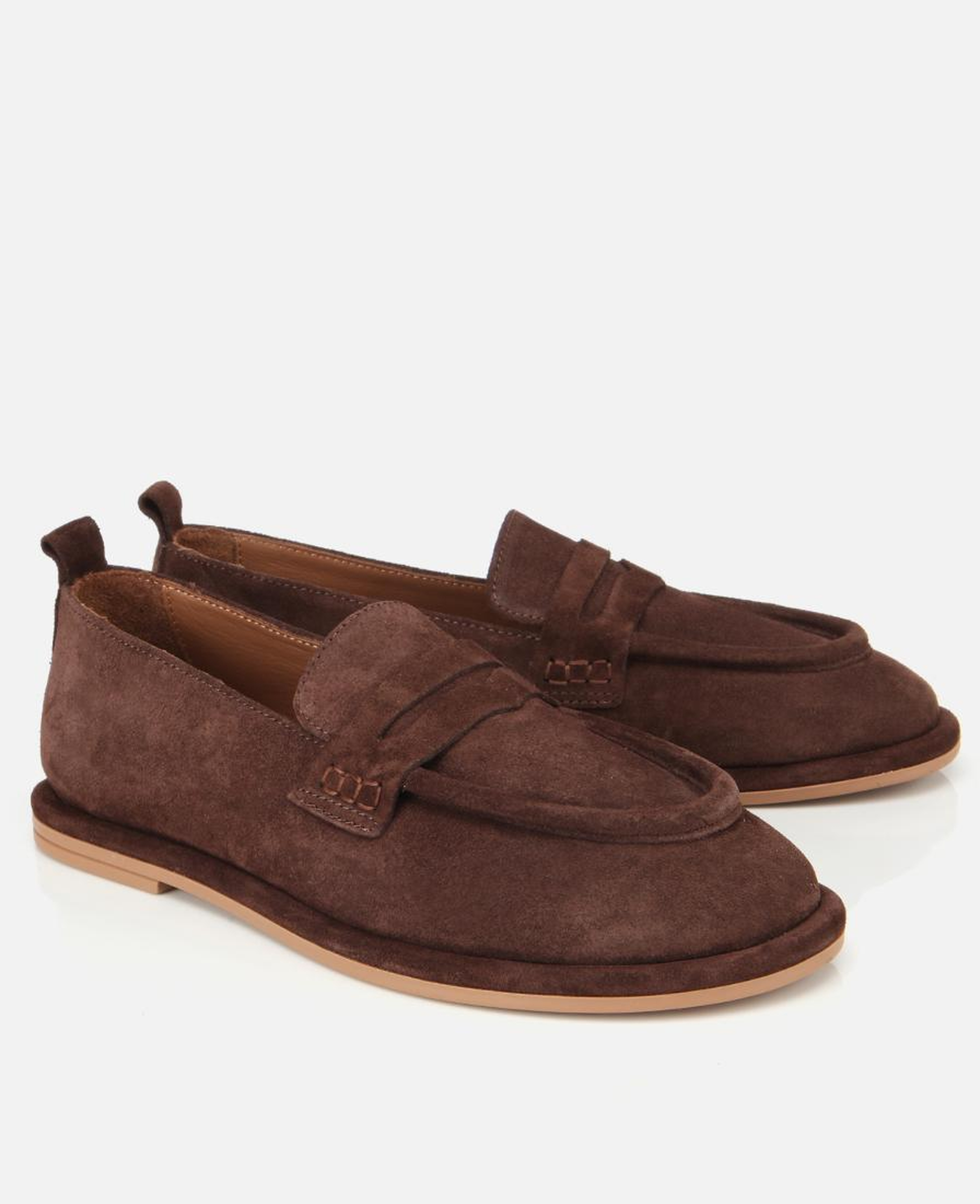 Kadın Deri Kahverengi Yumuşak Dokulu Günlük Loafer