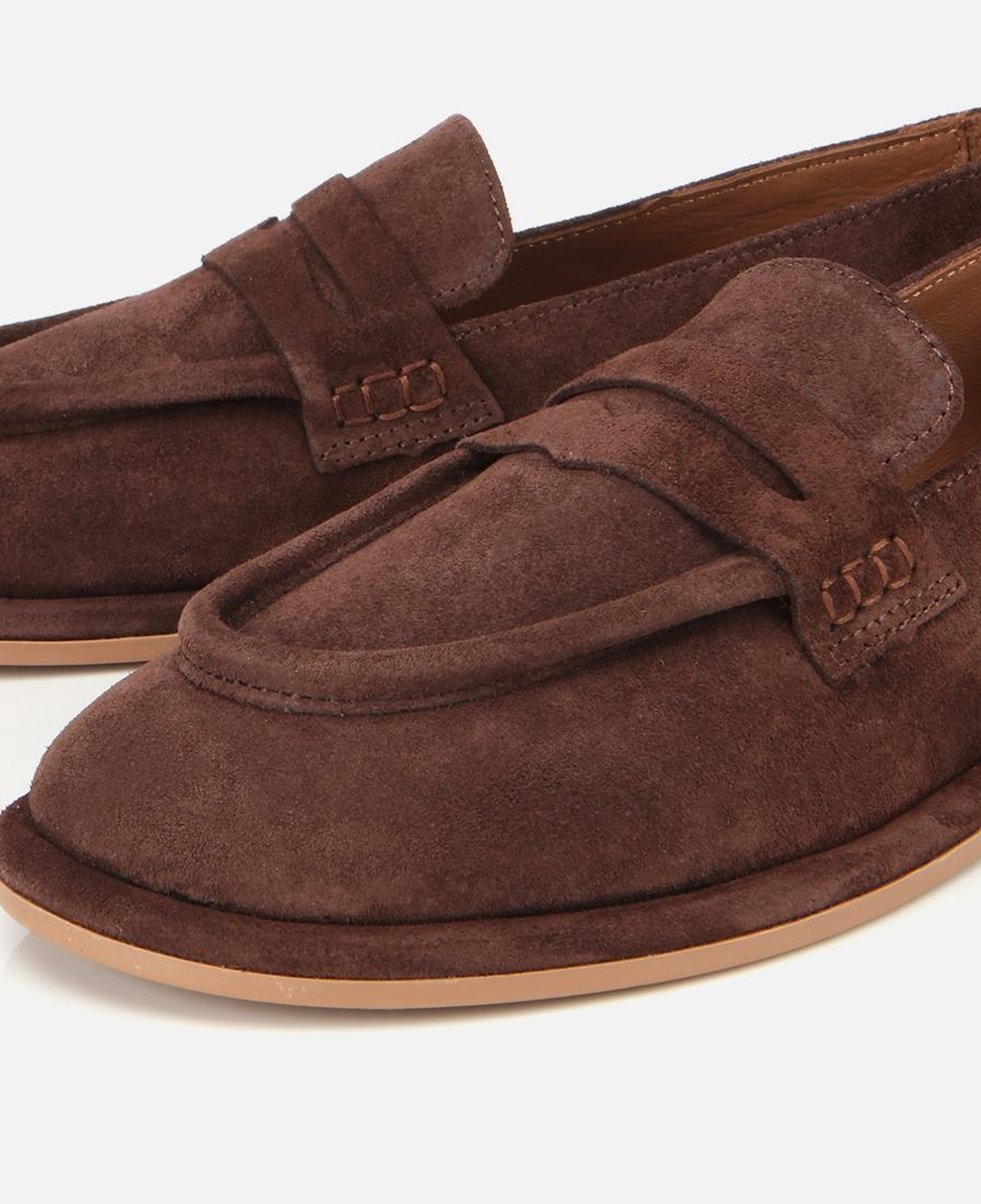 Kadın Deri Kahverengi Yumuşak Dokulu Günlük Loafer