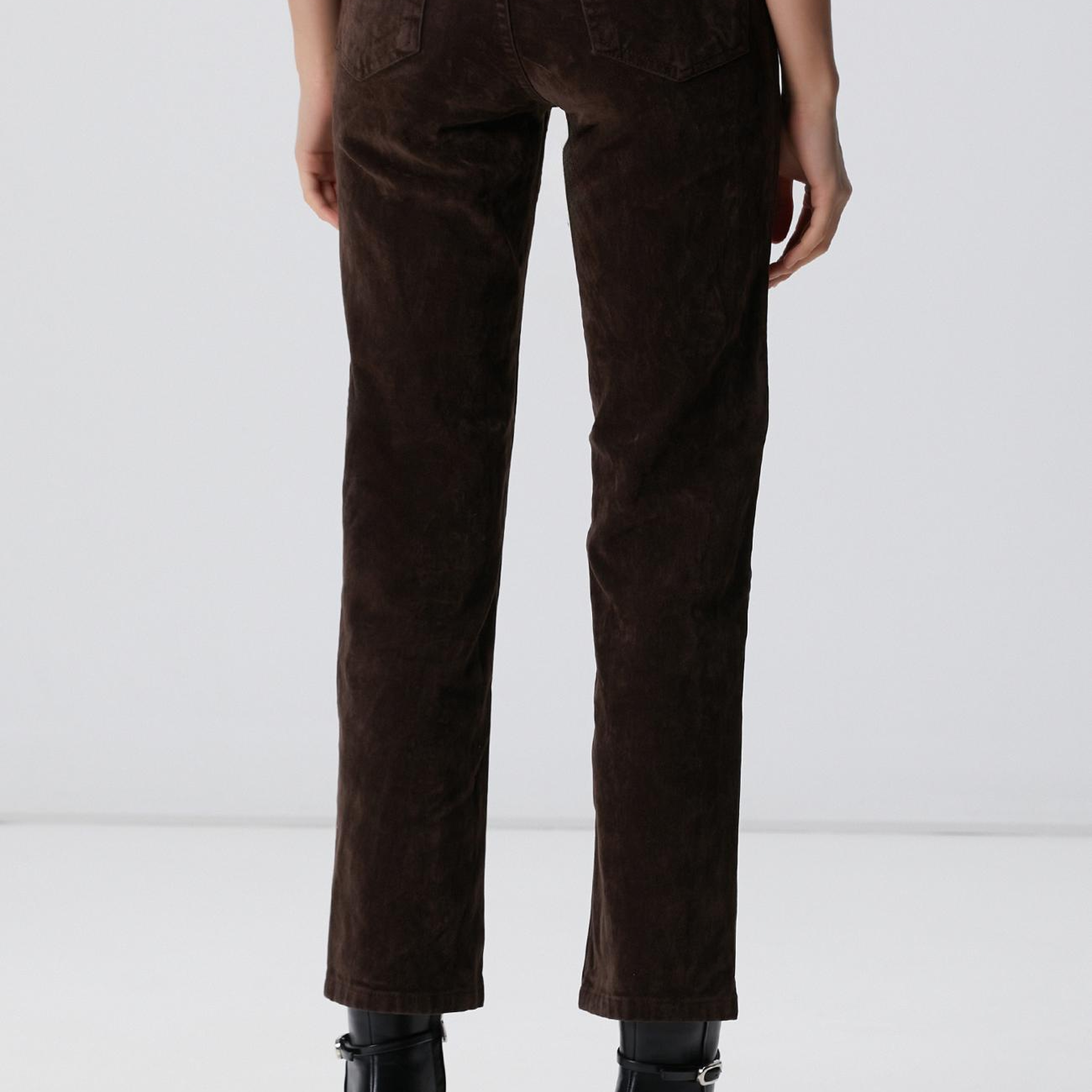 Network Kadın Koyu Kahverengi Denim Pantolon