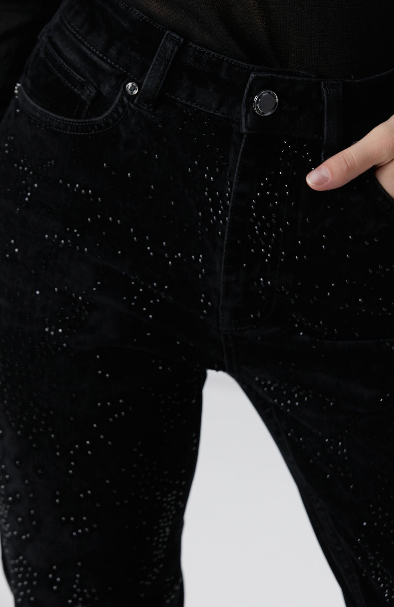 Network Kadın Siyah Kadife Denim Pantolon