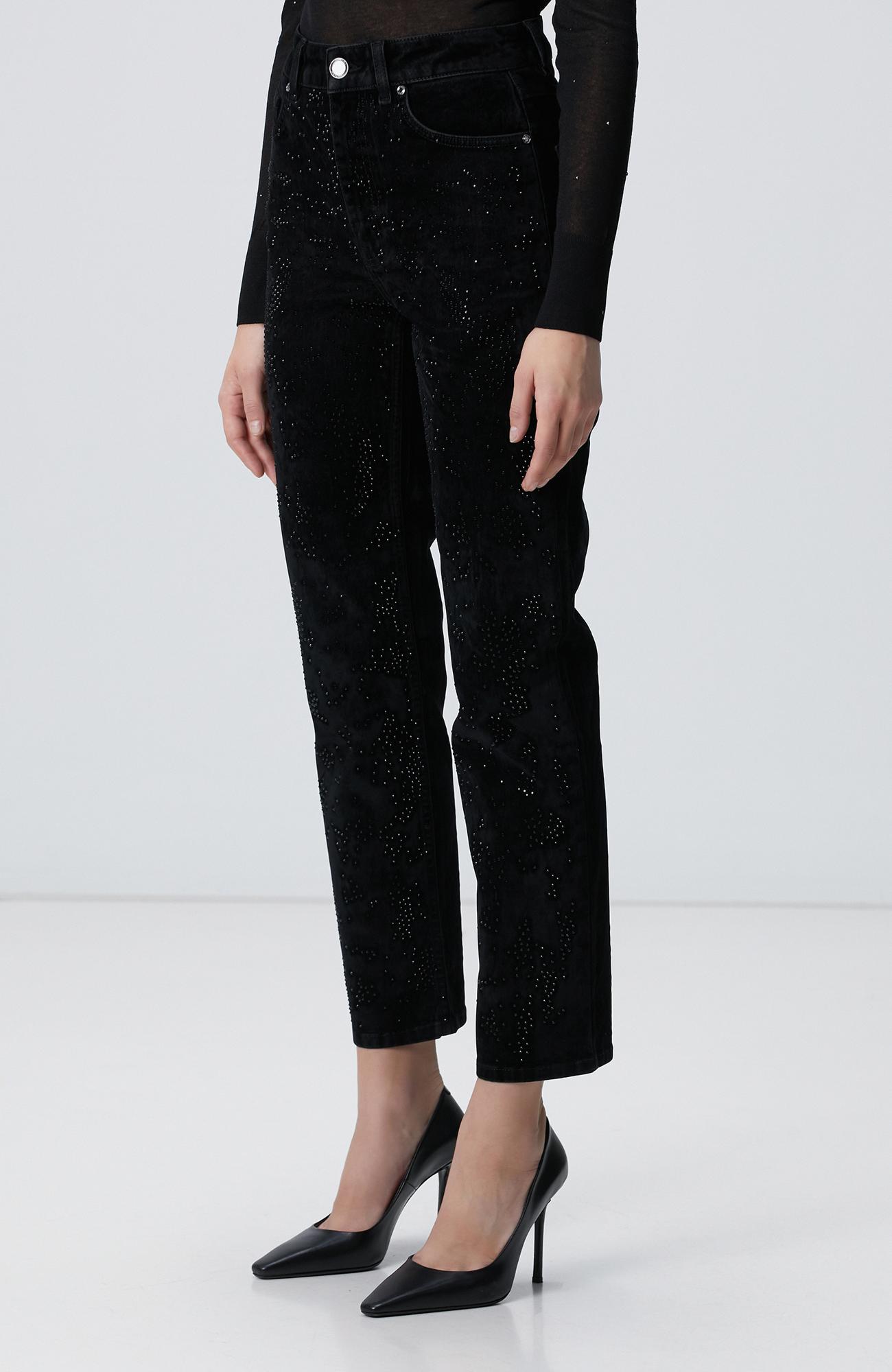 Network Kadın Siyah Kadife Denim Pantolon