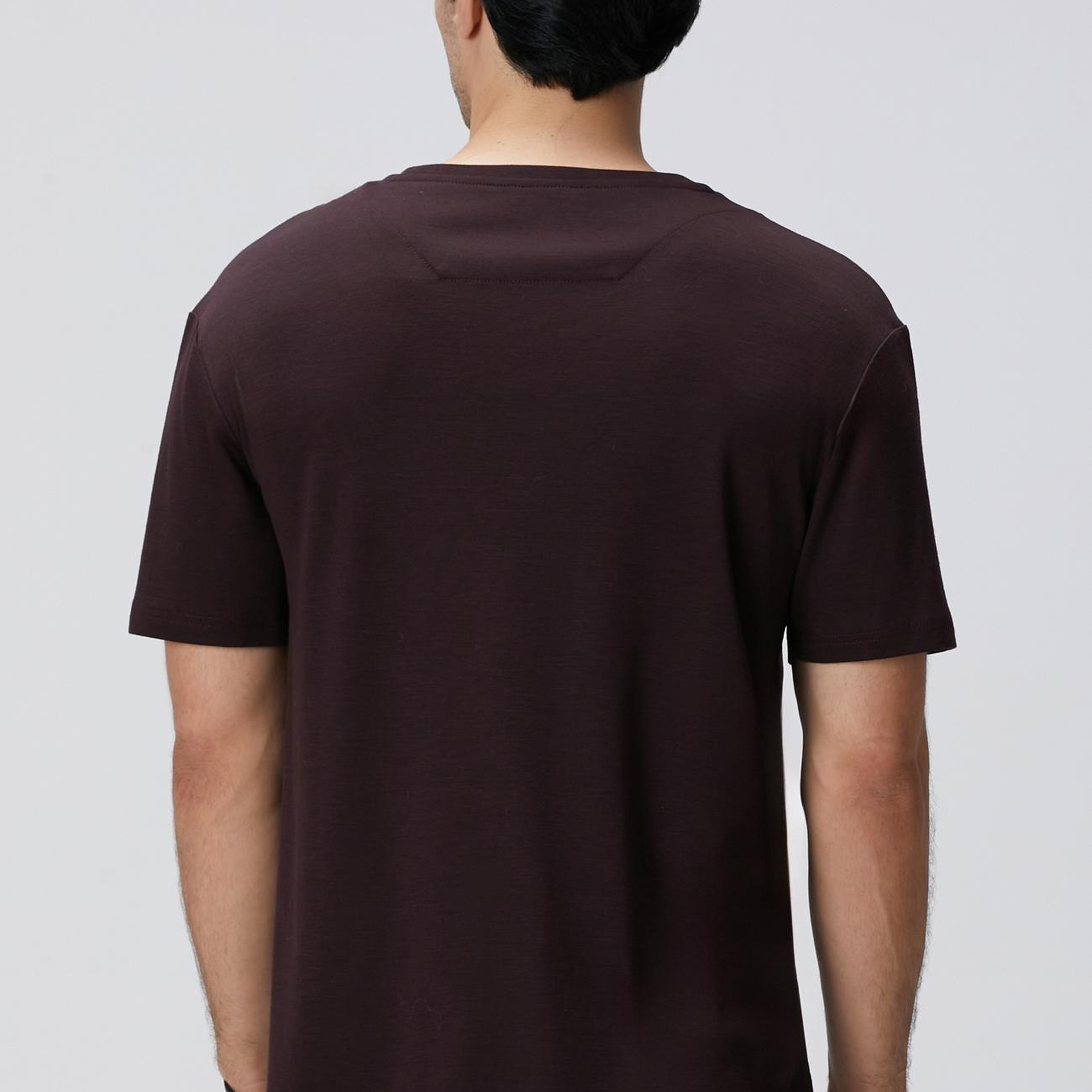 Network Erkek Bordo Yün T-Shirt