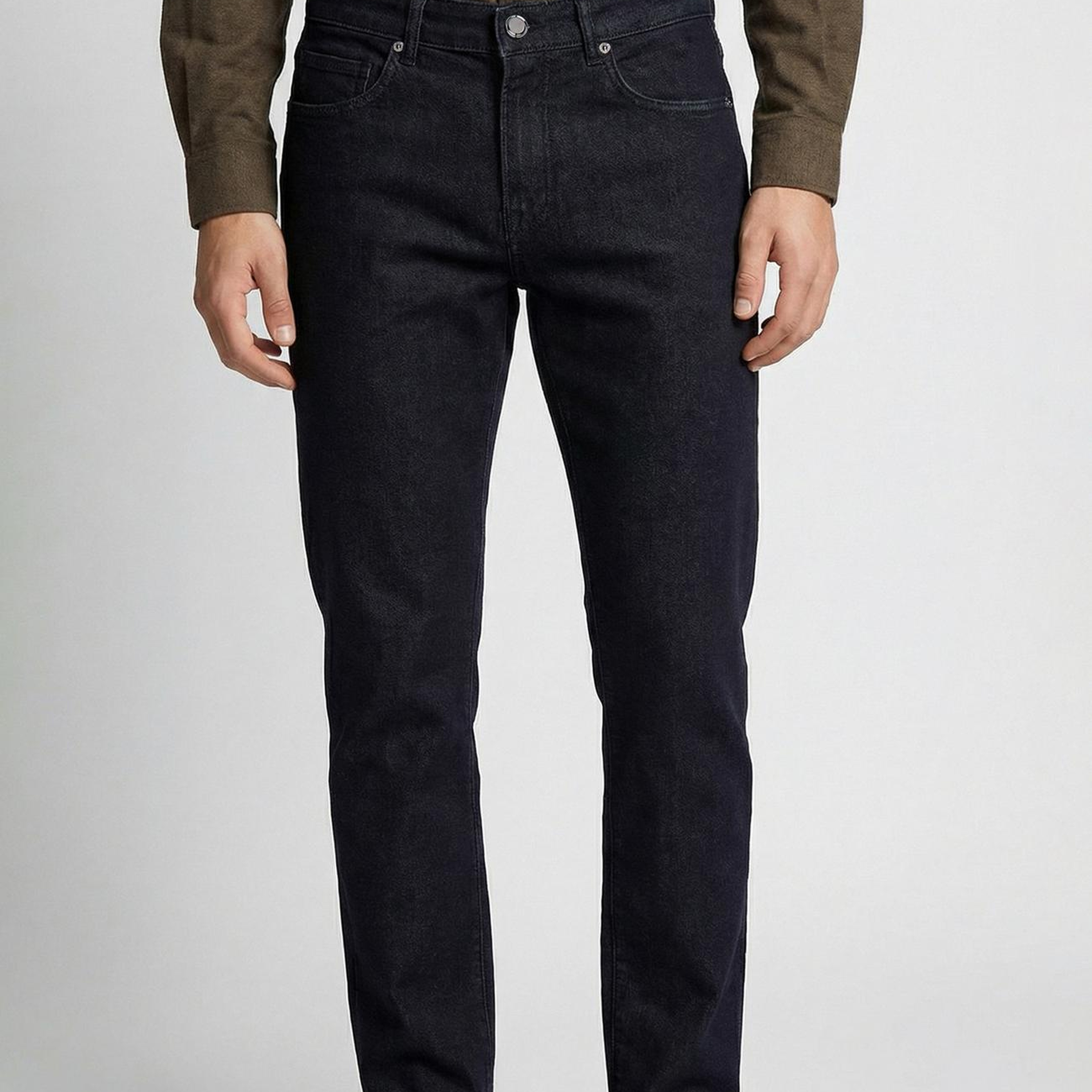 Network Erkek Siyah Cashmere Touch Denim Pantolon