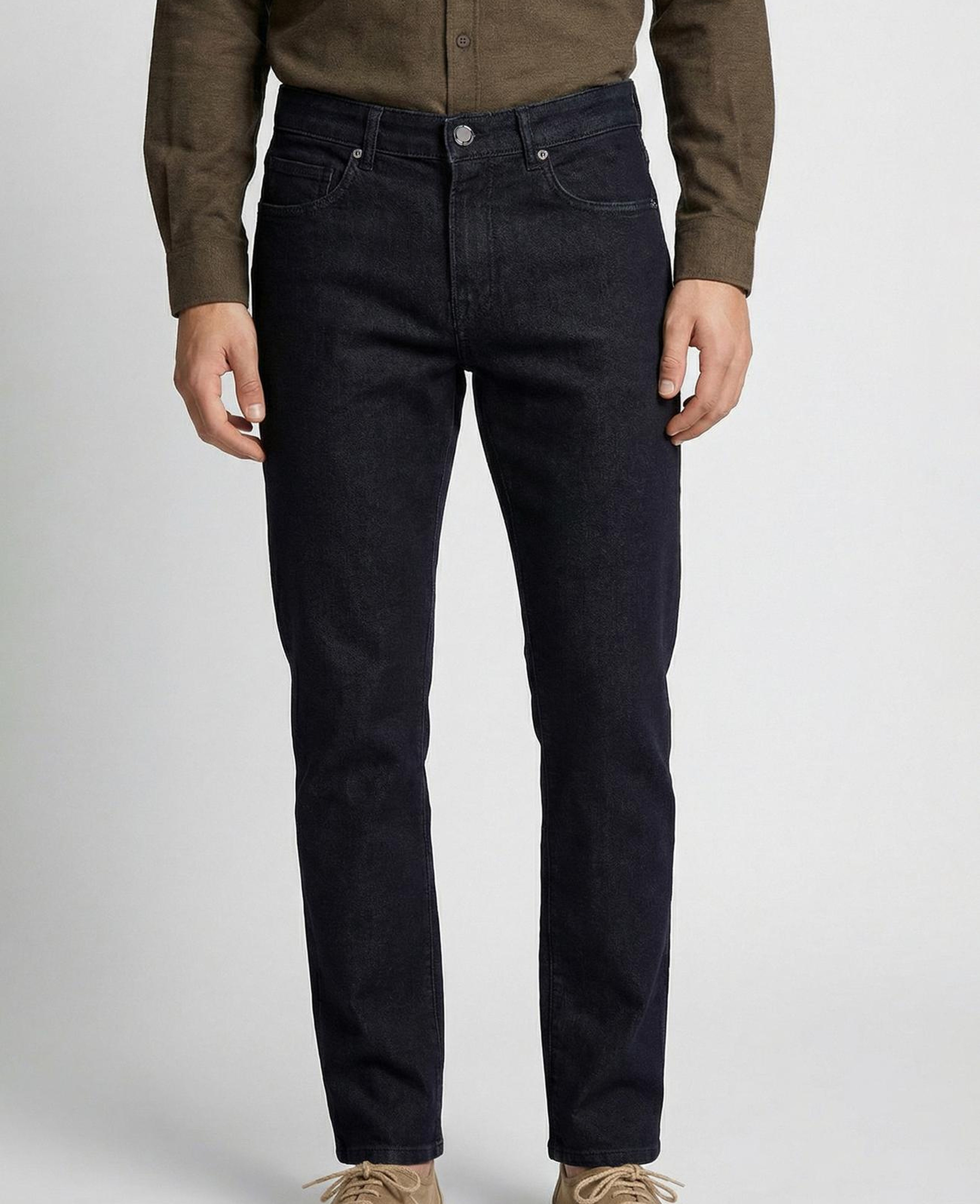 Network Erkek Siyah Cashmere Touch Denim Pantolon
