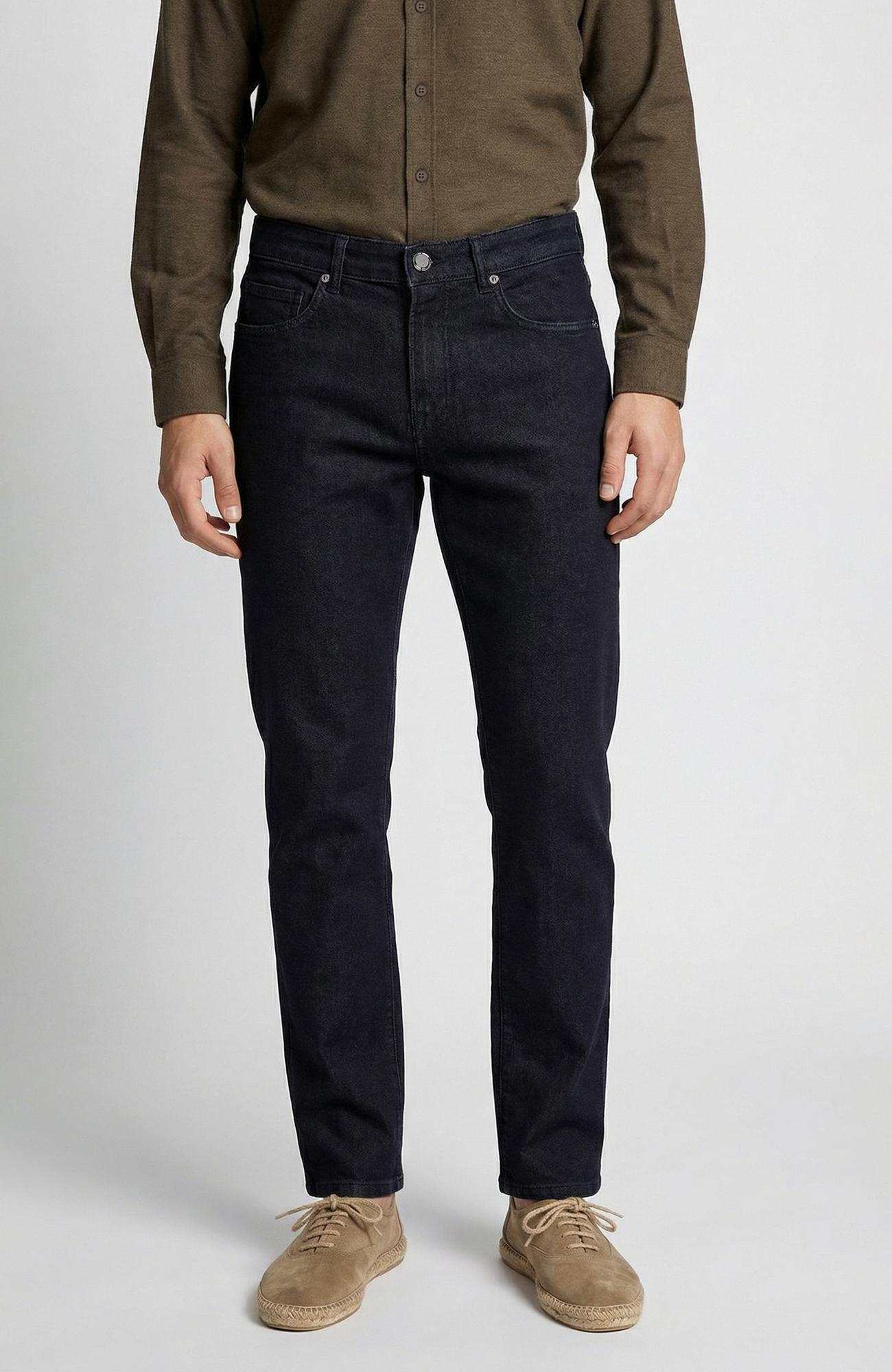 Network Erkek Siyah Cashmere Touch Denim Pantolon