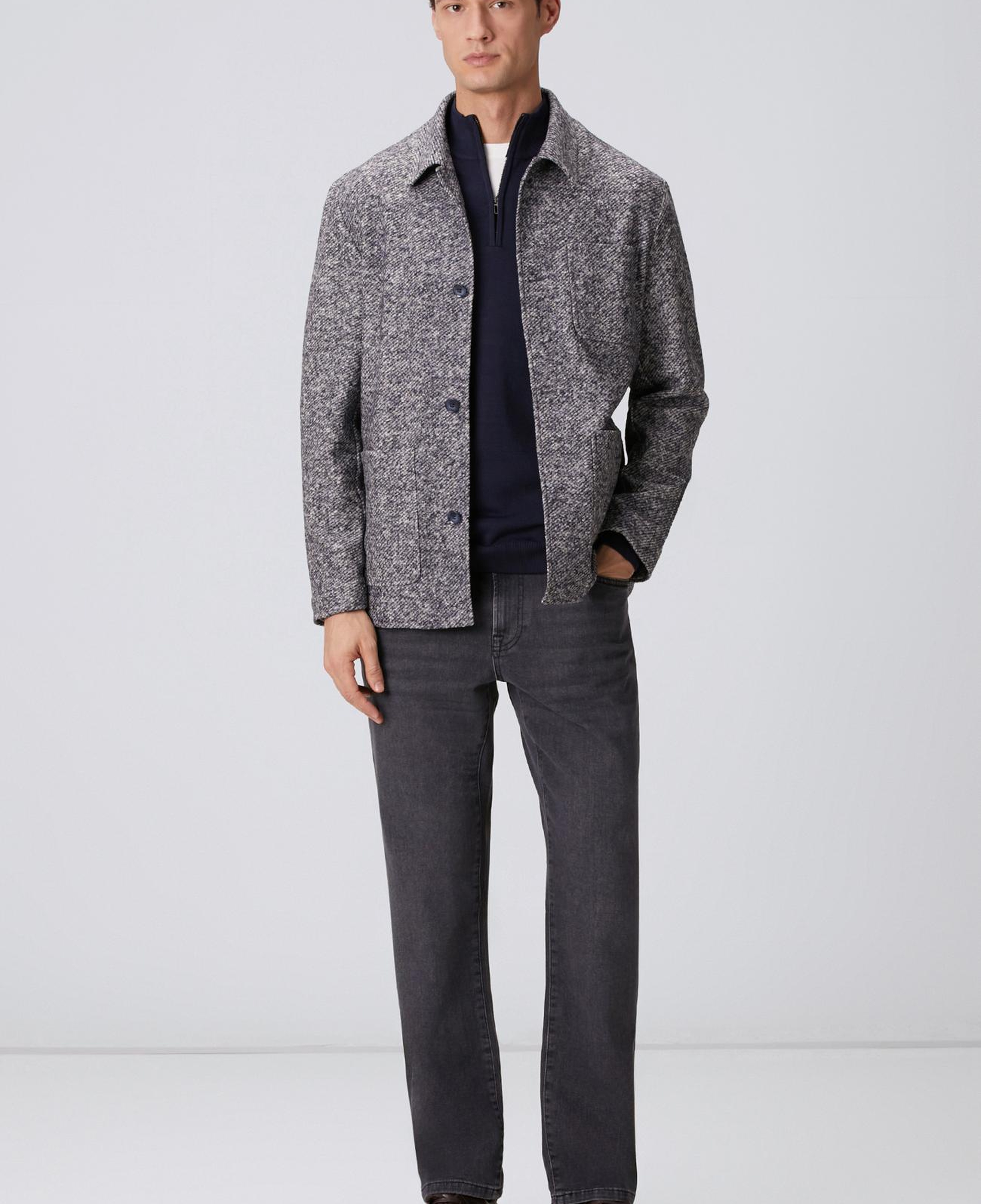 Network Erkek Cashmere Touch Gri Denim Pantolon