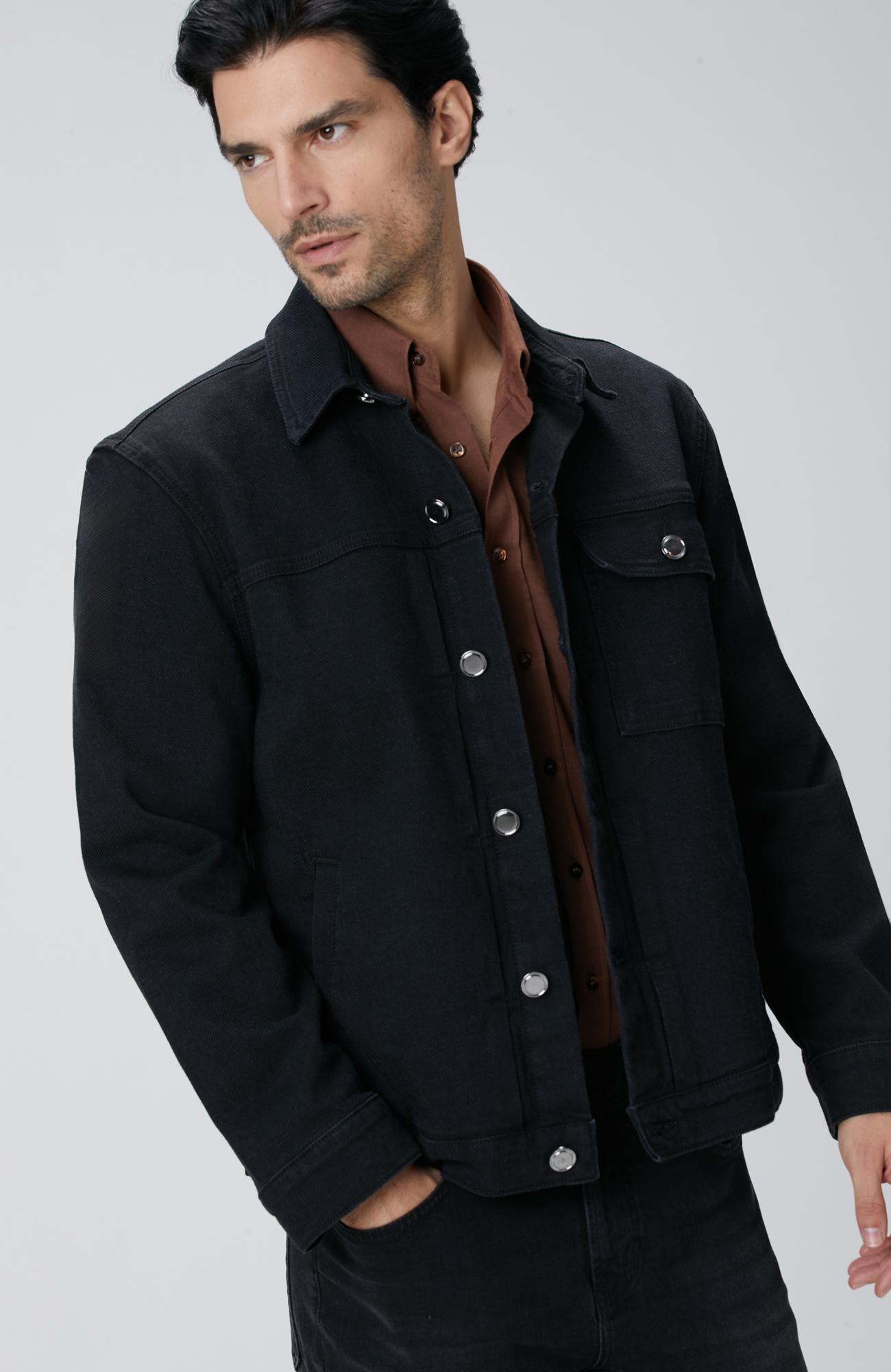 Network Erkek Siyah Denim Mont