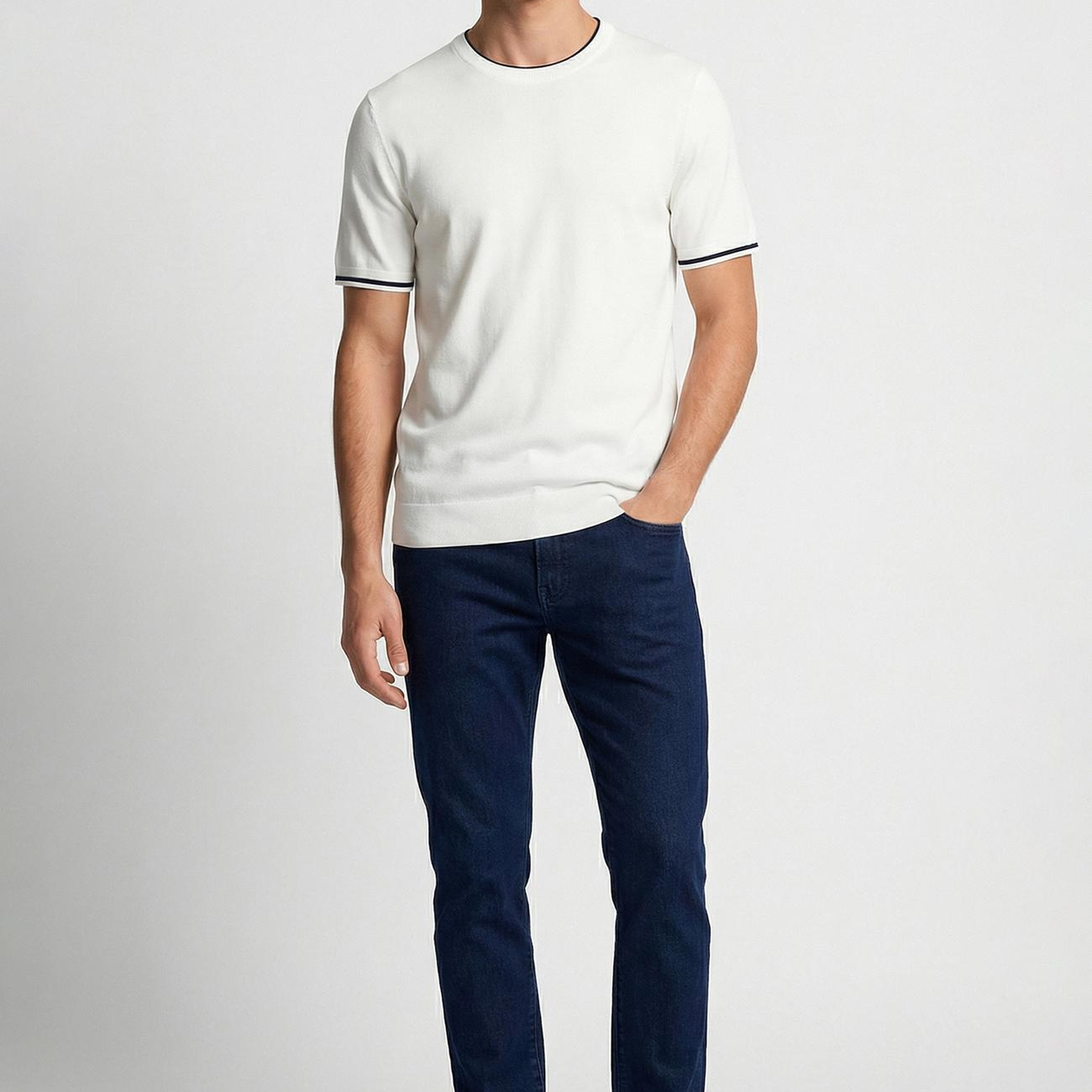 Network Erkek Lacivert Cashmere Touch Denim Pantolon