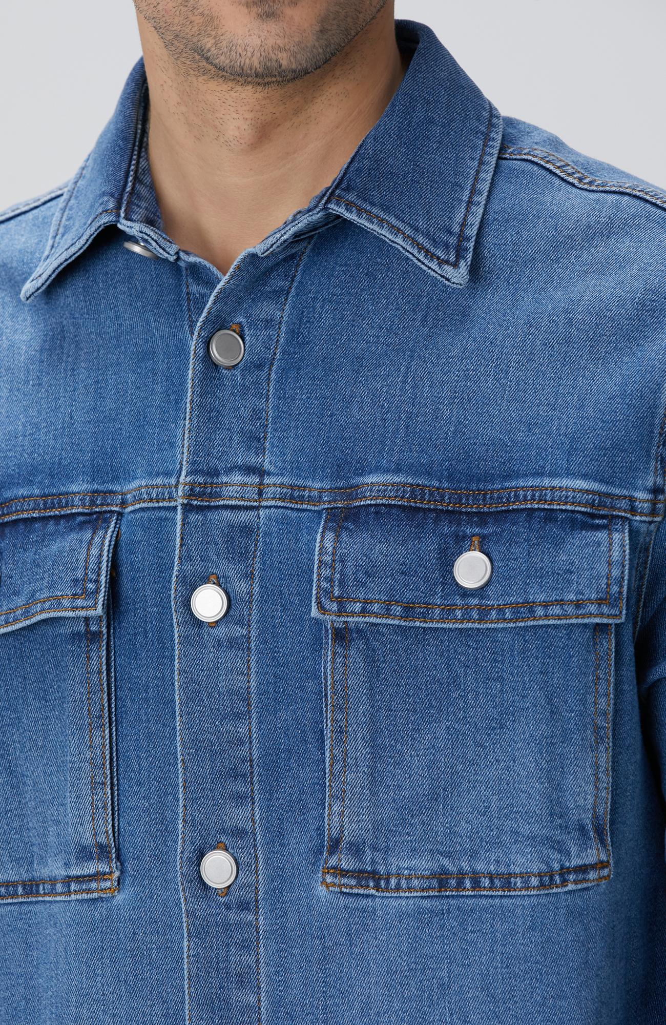Network Erkek Mavi Denim Gömlek