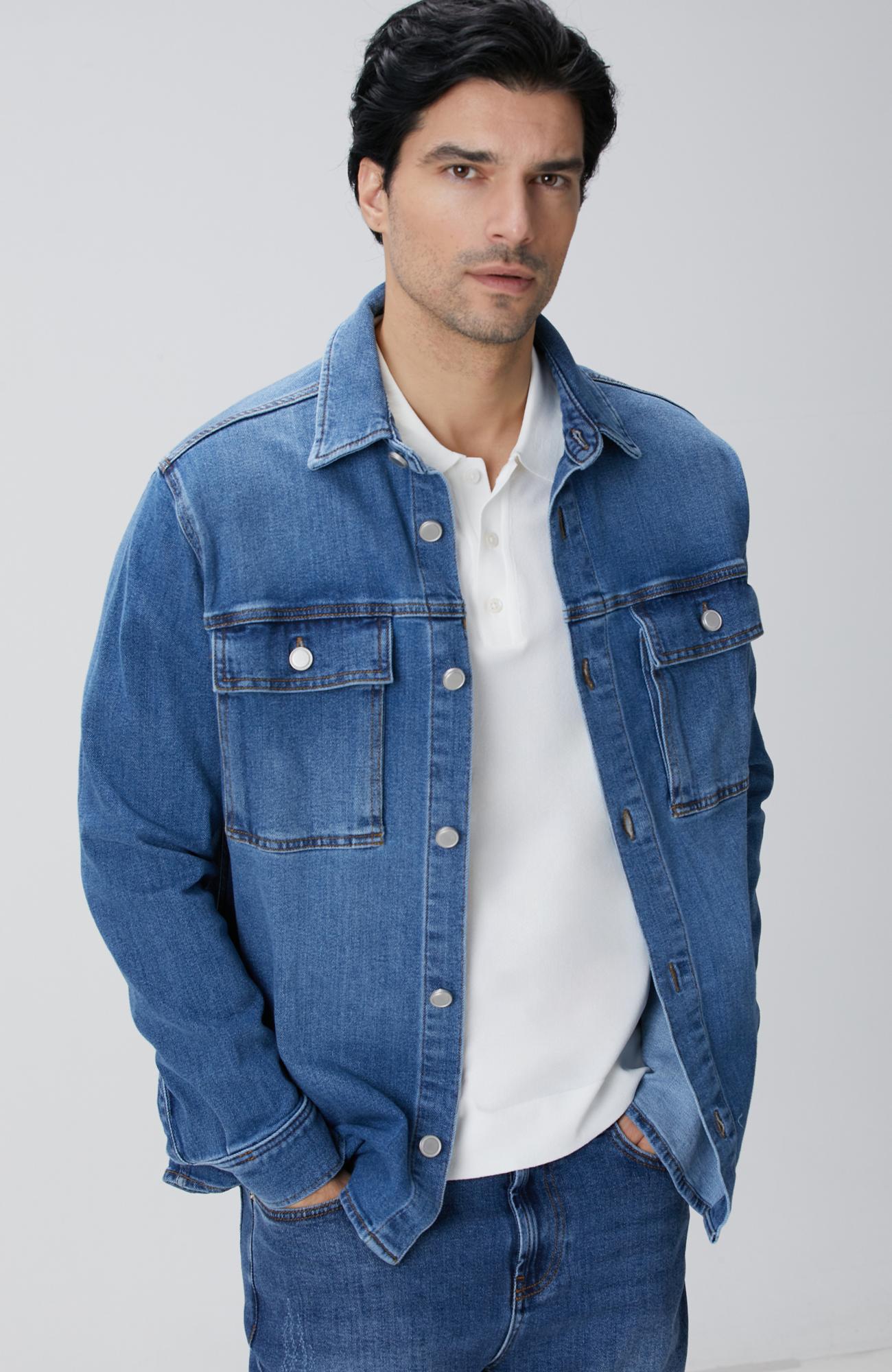 Network Erkek Mavi Denim Gömlek