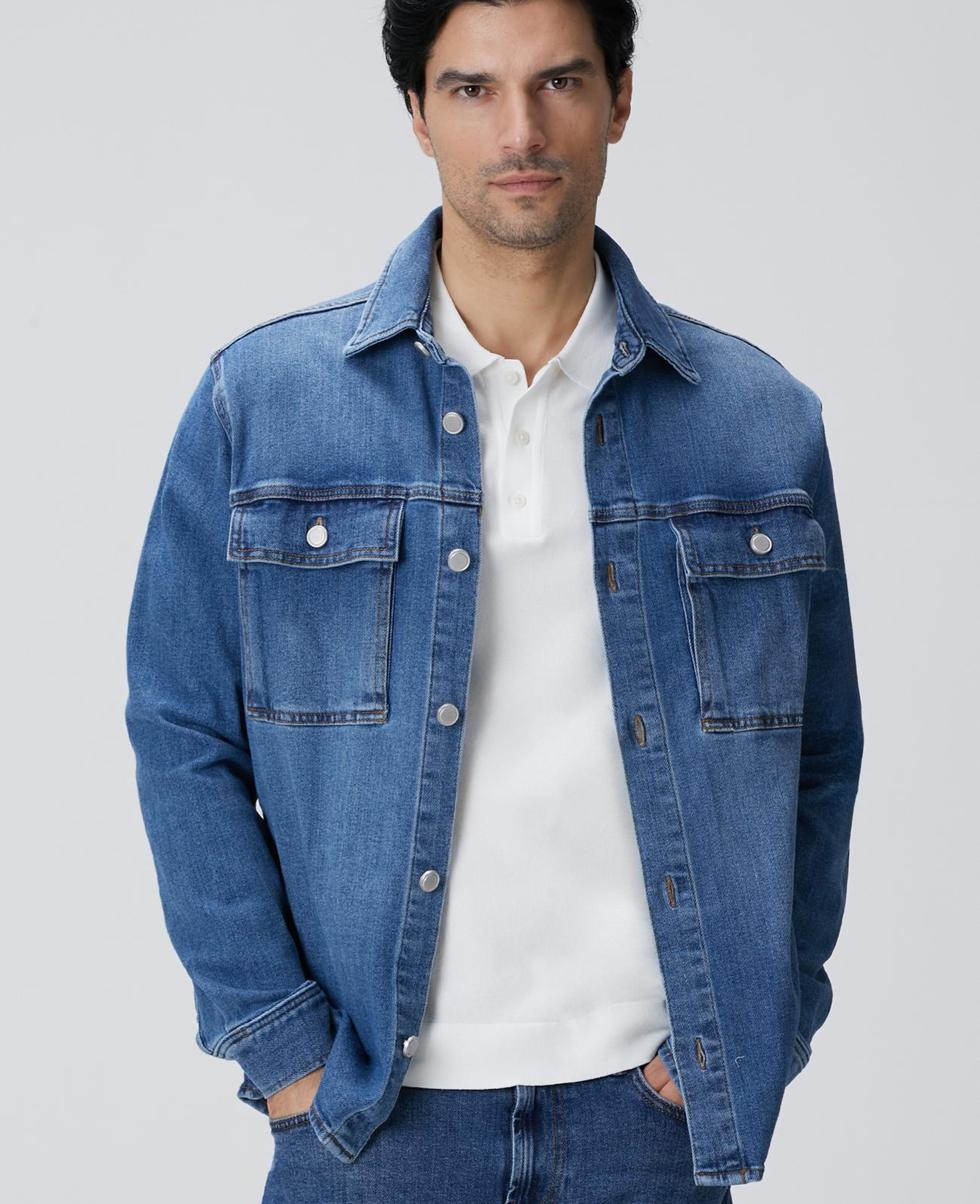 Network Erkek Mavi Denim Gömlek