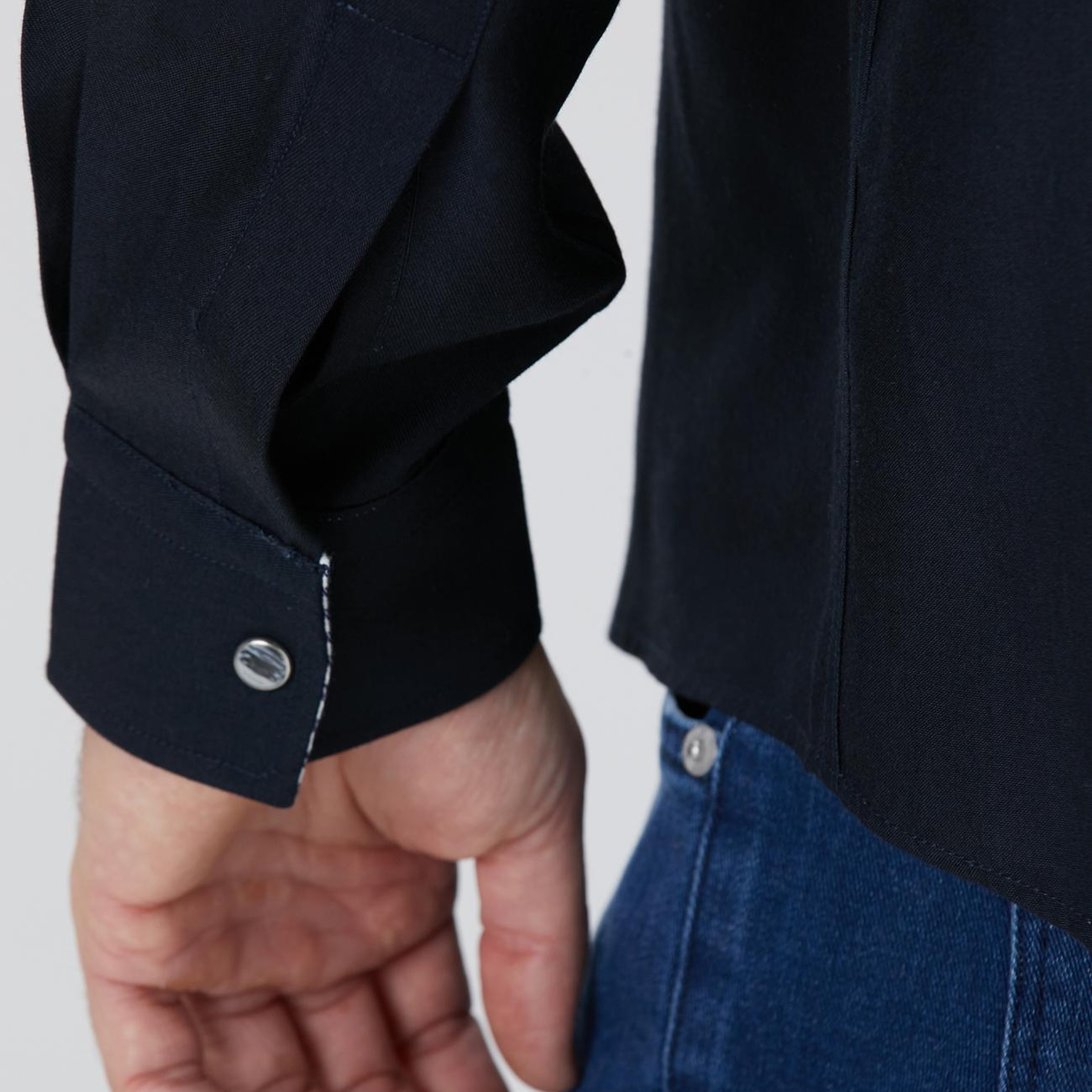 Network Erkek Koyu Lacivert Denim Gömlek