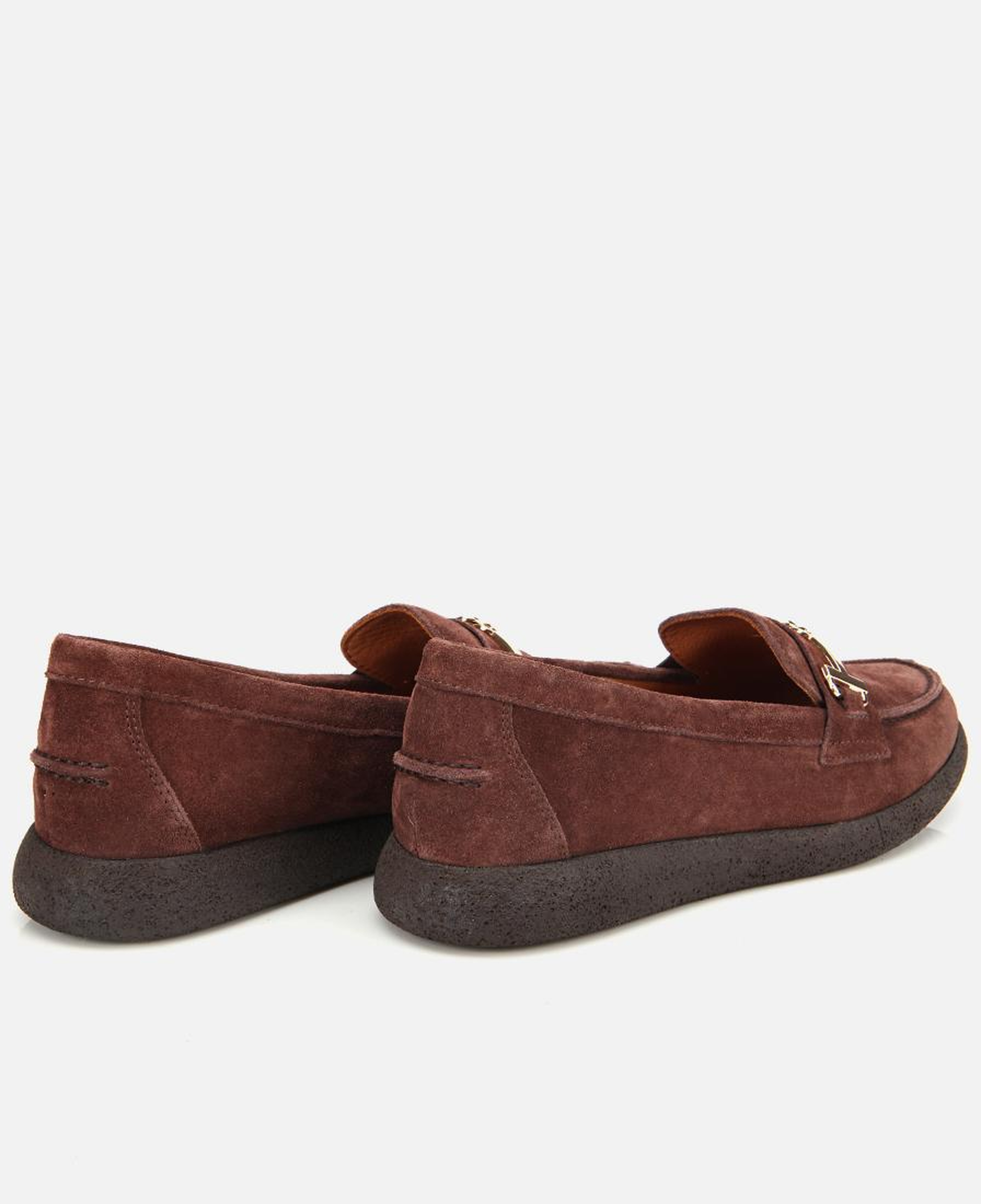 Kadın Süet Deri Kahverengi Yumuşak Tabanlı Comfort Günlük Loafer