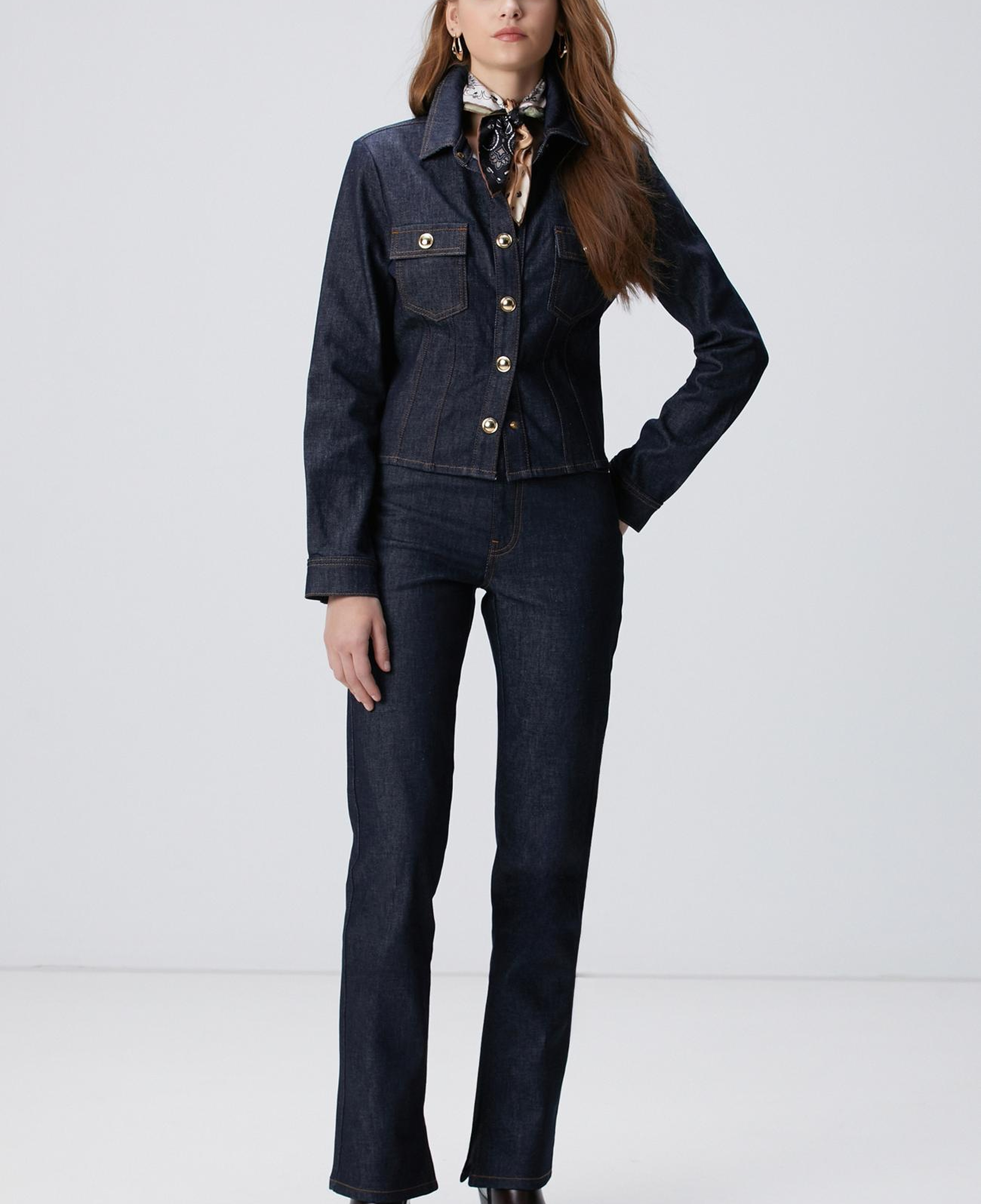 Network Kadın Lacivert Bootcut Denim Pantolon