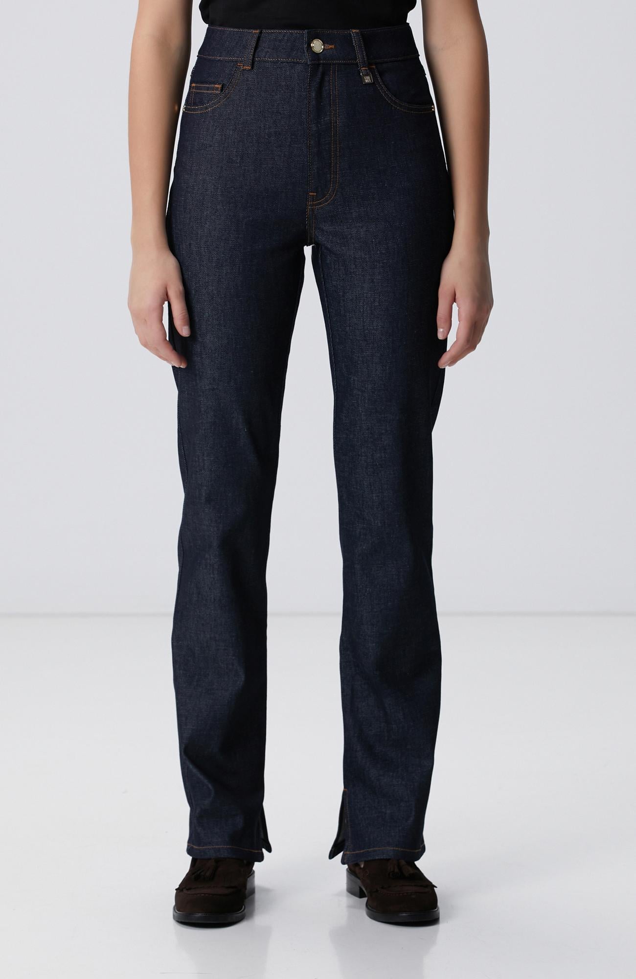 Network Kadın Lacivert Bootcut Denim Pantolon