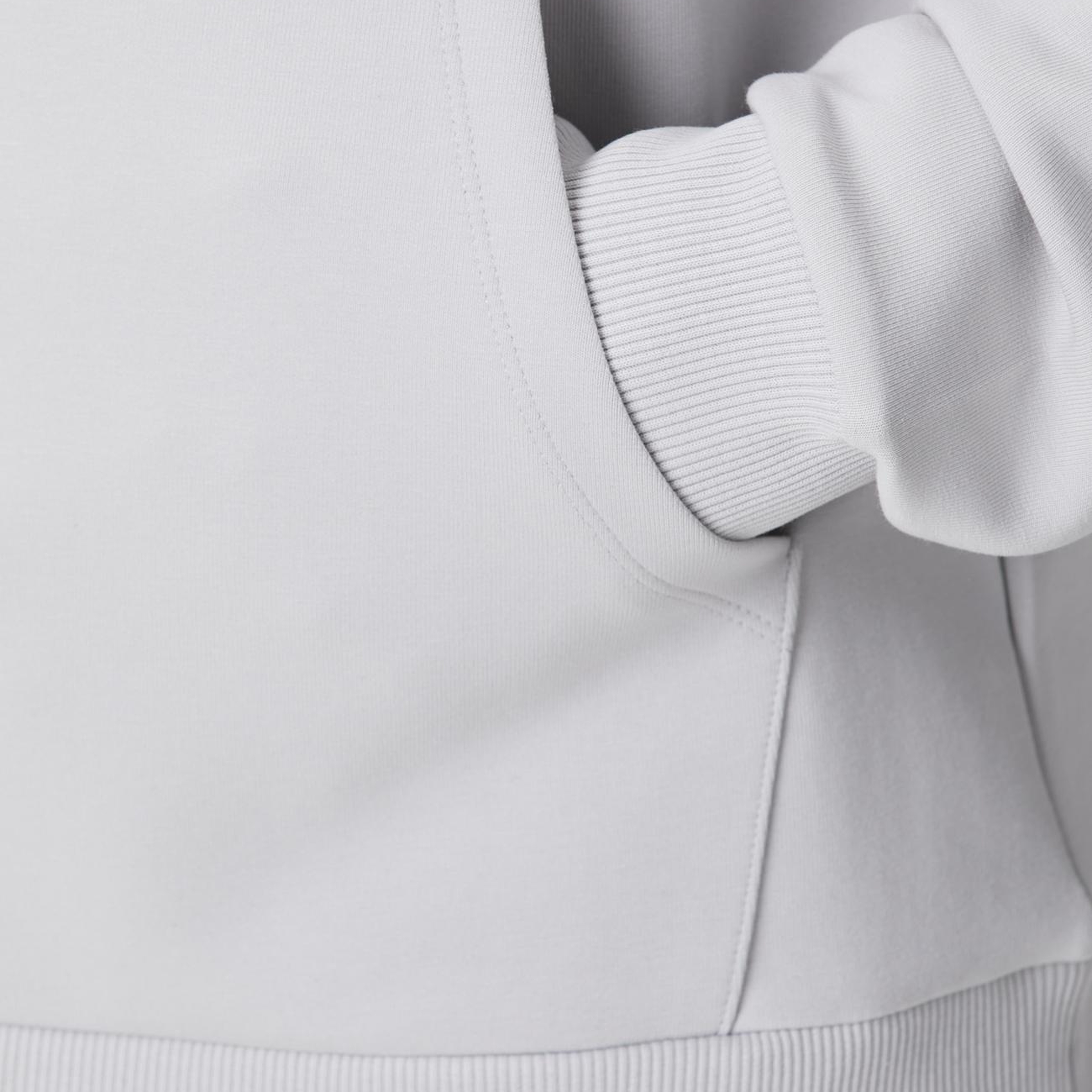 Network Erkek Gri Melanj Kanguru Cepli Sweatshirt