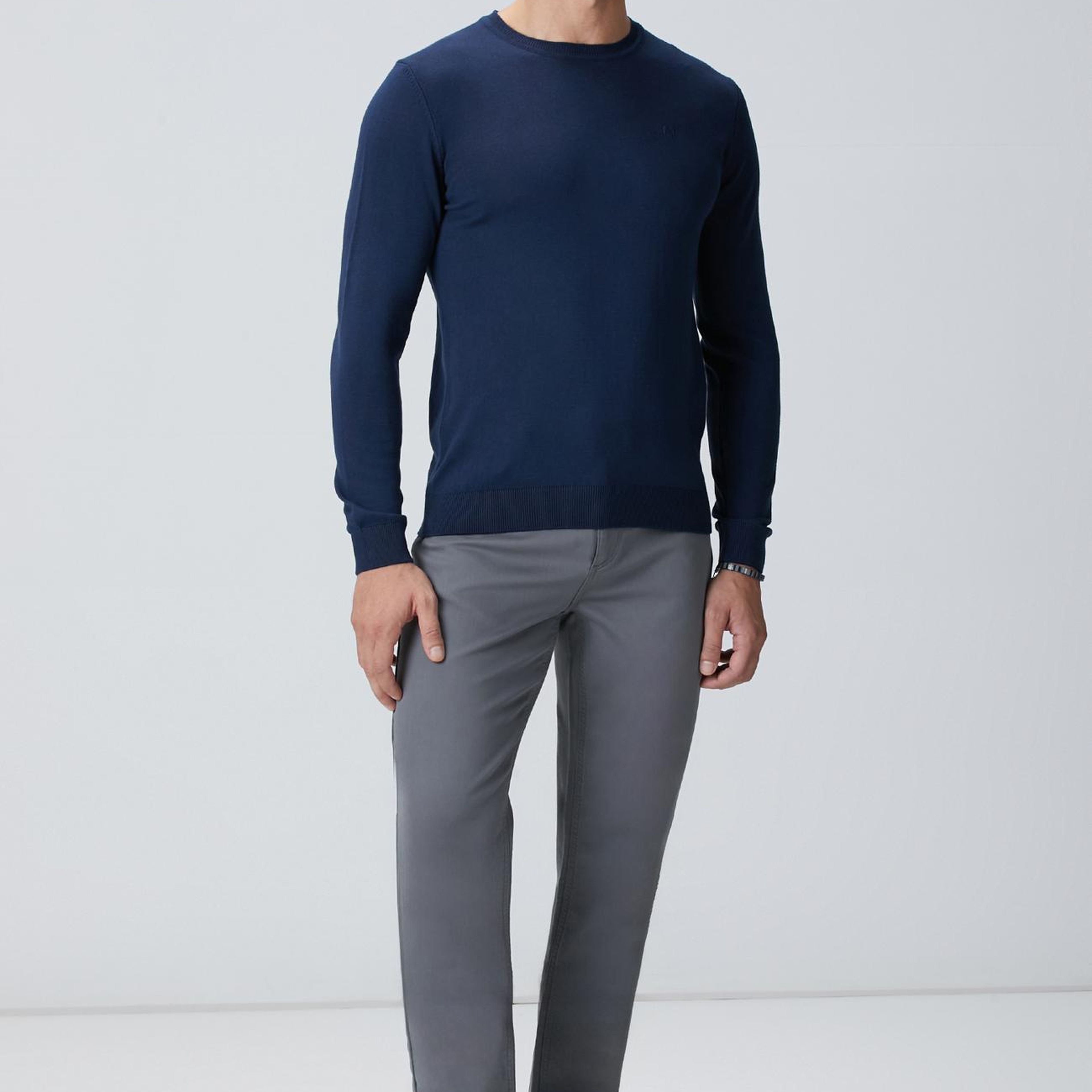 Network Erkek Gri Casual Pantolon