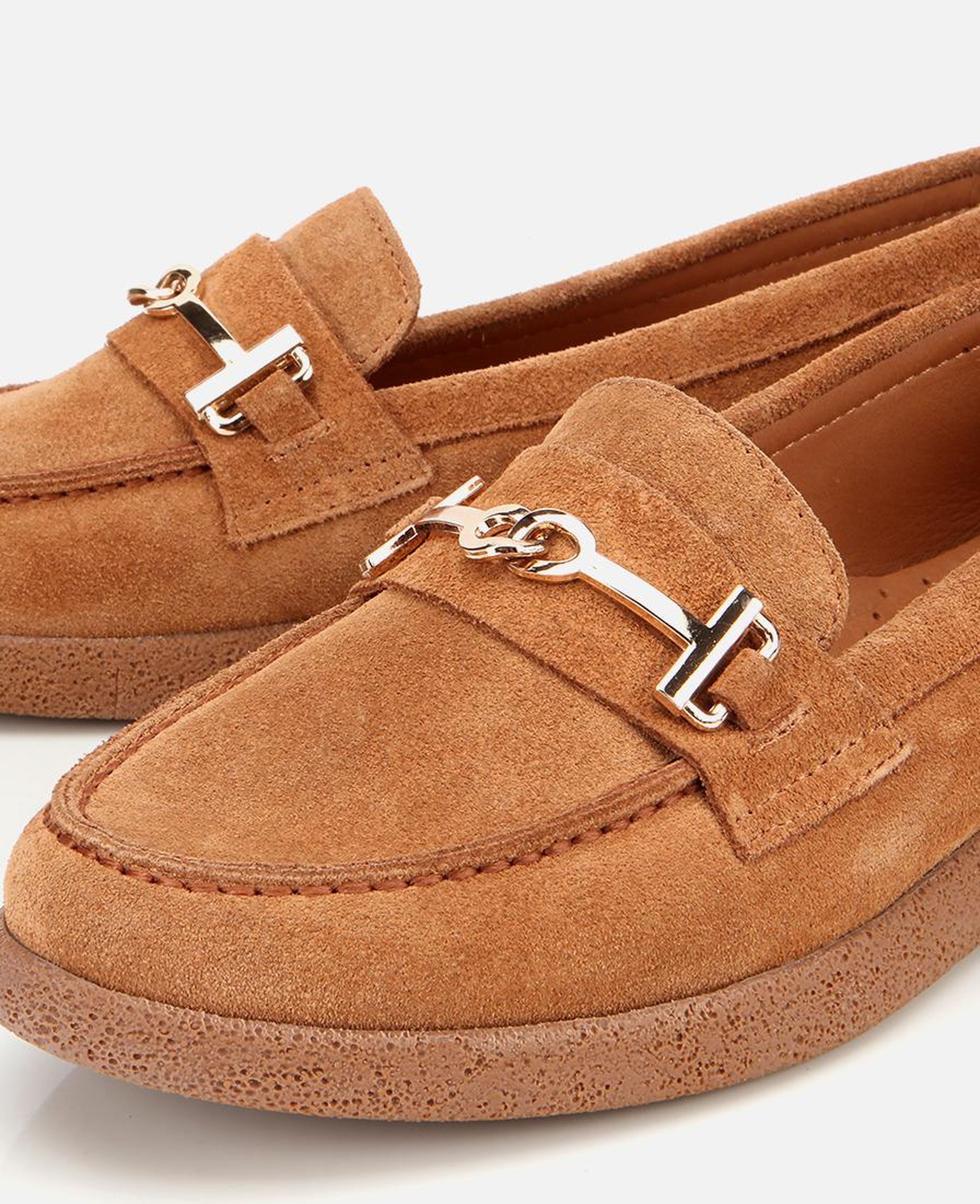 Kadın Süet Deri Taba Yumuşak Tabanlı Comfort Günlük Loafer