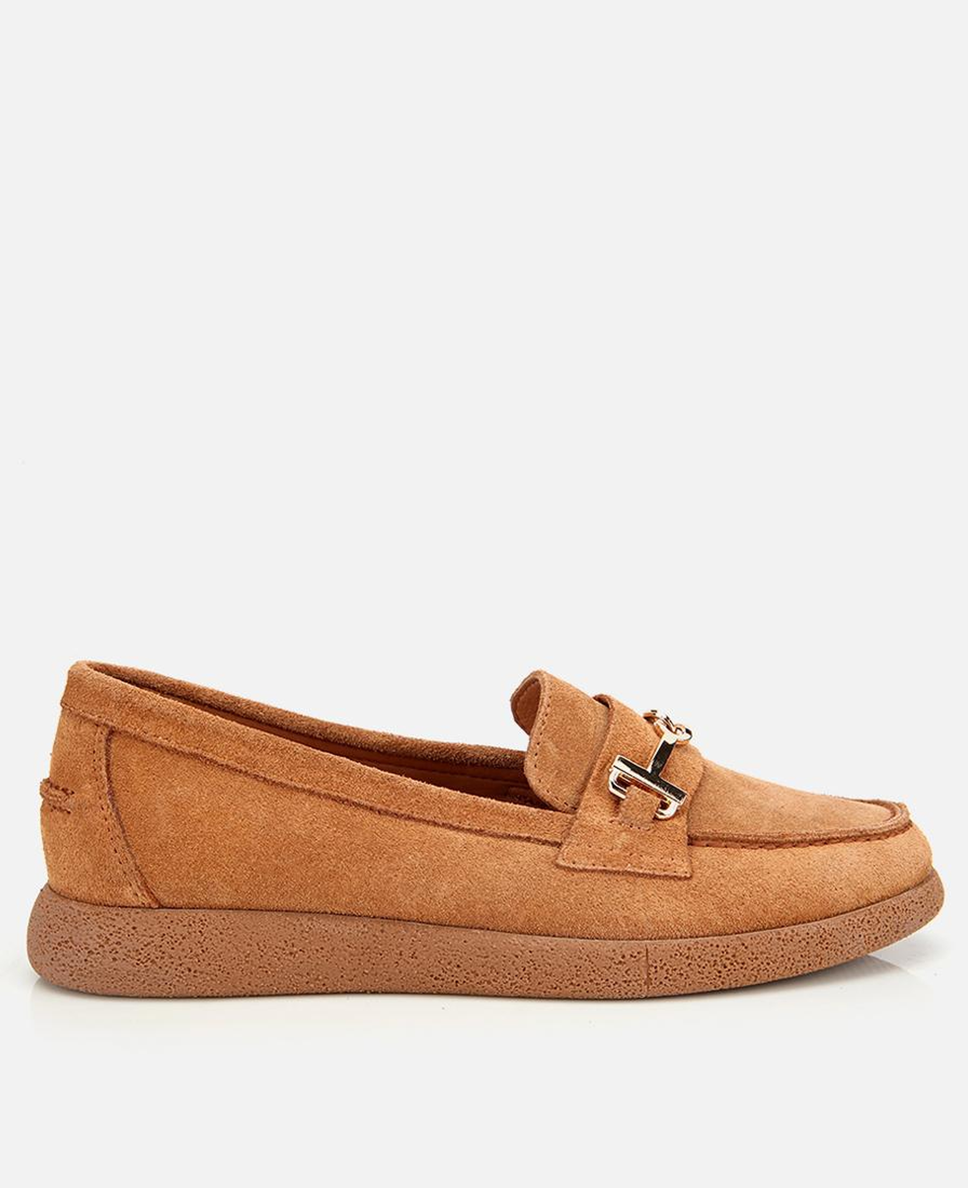 Kadın Süet Deri Taba Yumuşak Tabanlı Comfort Günlük Loafer