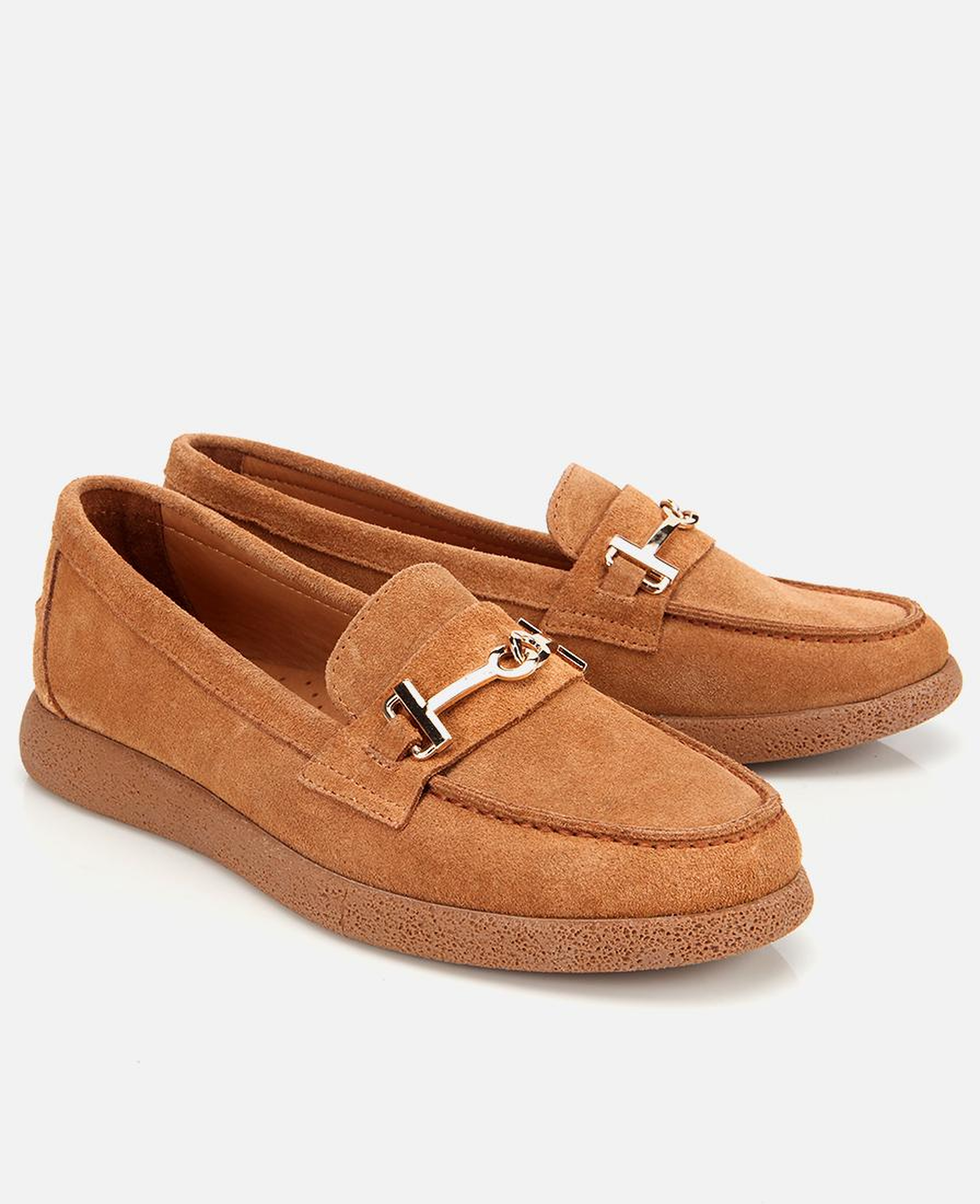 Kadın Süet Deri Taba Yumuşak Tabanlı Comfort Günlük Loafer