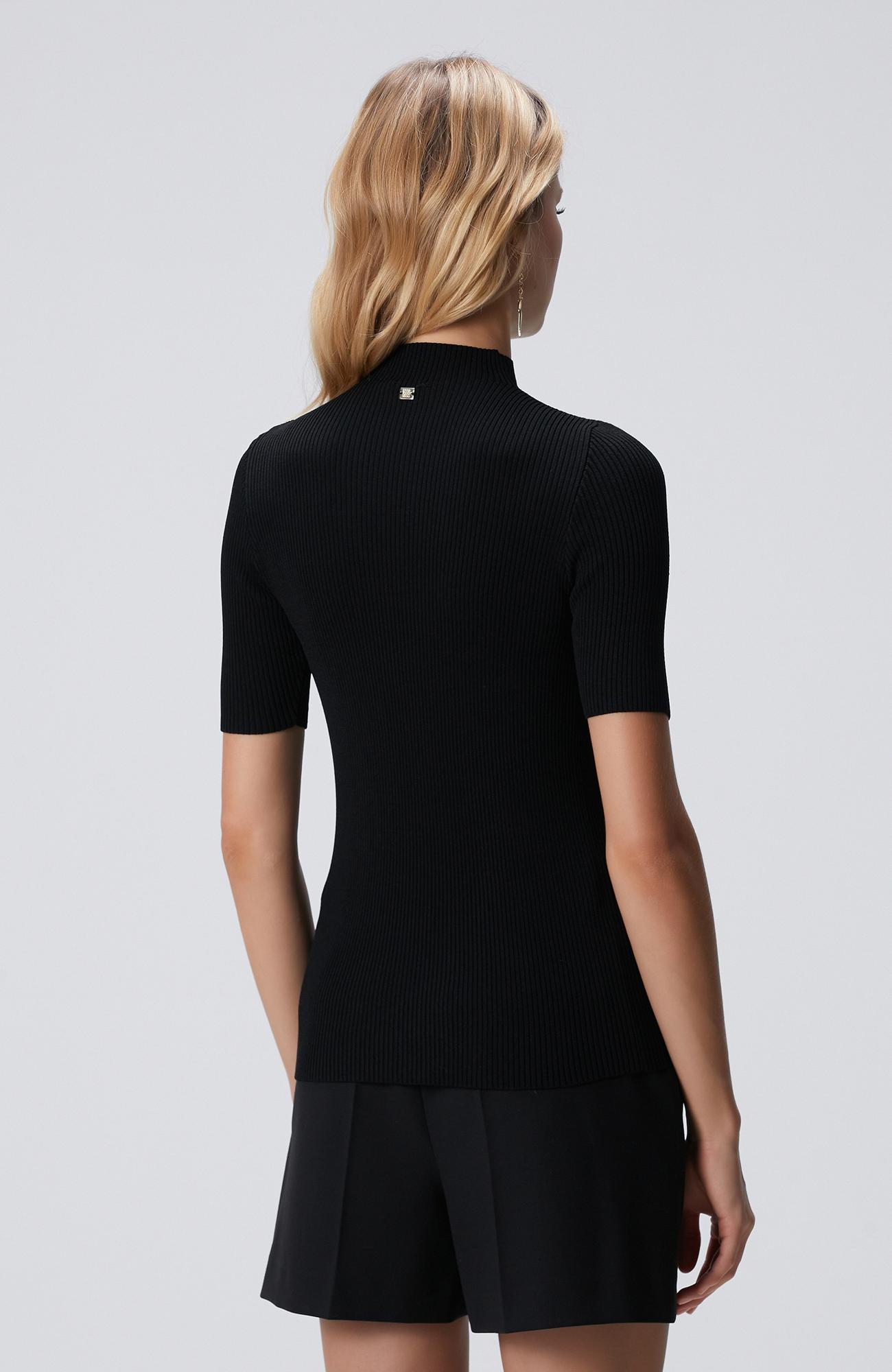 Network Kadın Siyah Rayon Basic Kazak