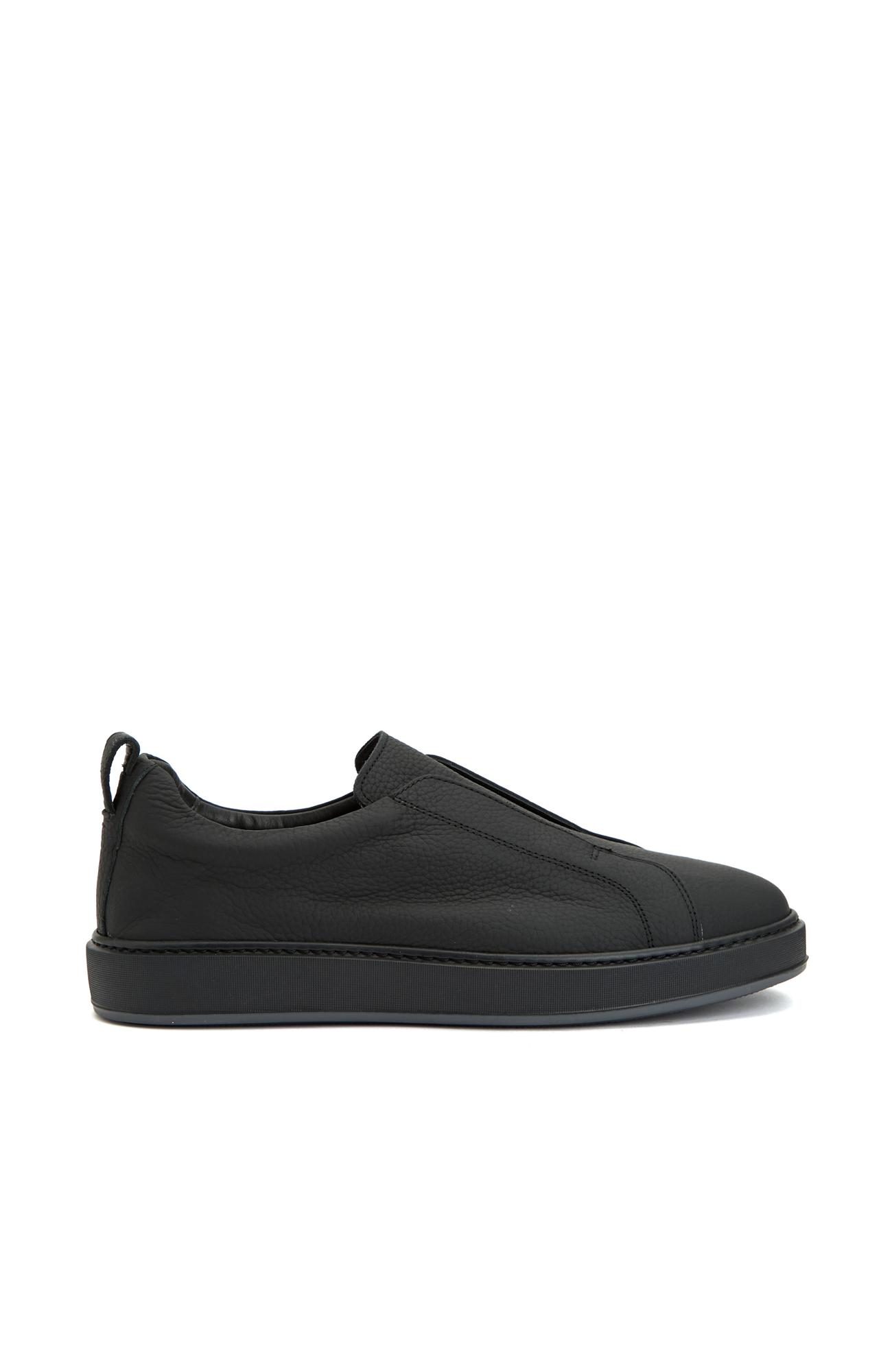 Network Erkek Siyah Deri Sneaker